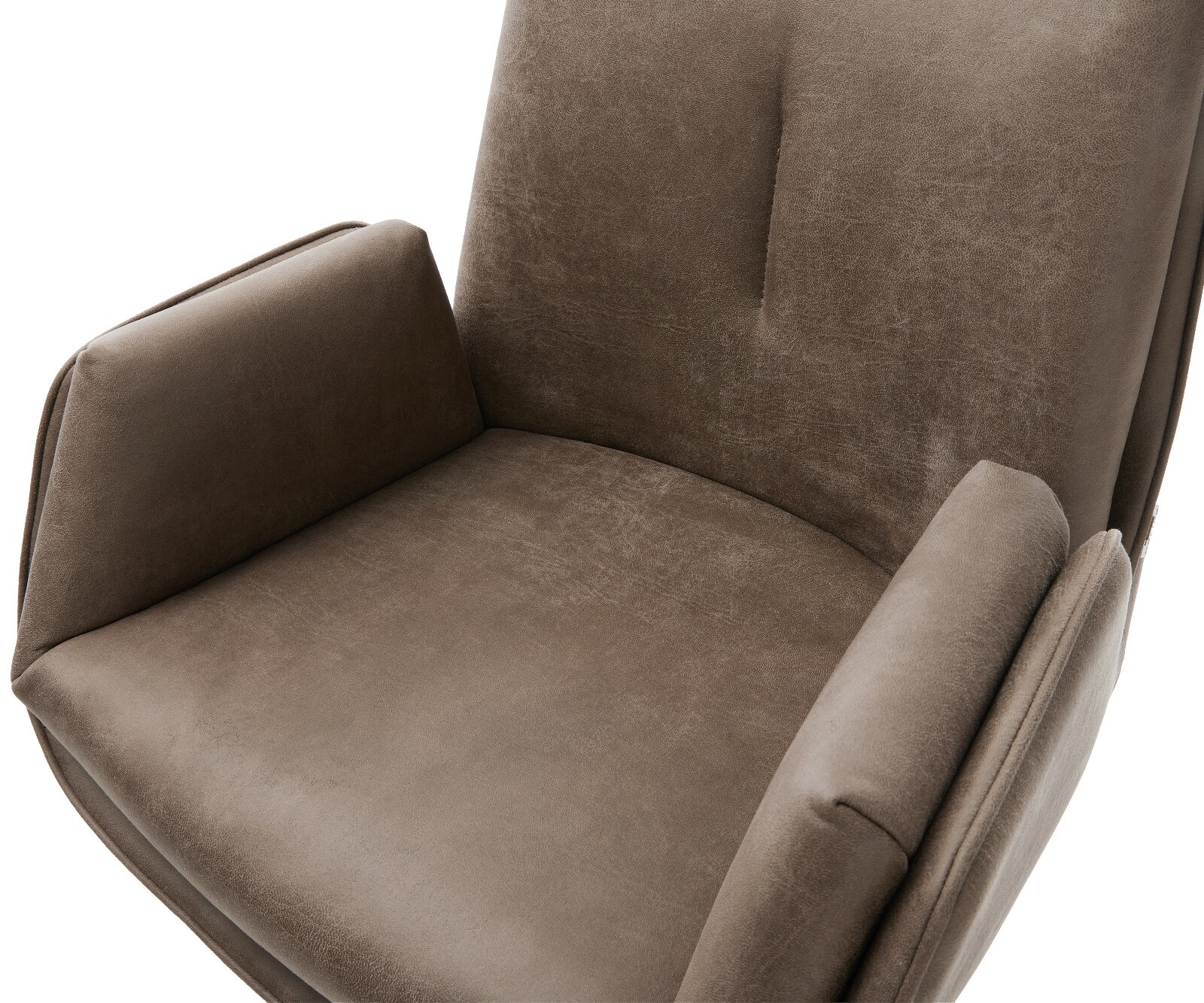 Chaise-de-bar Clea-Flex Microfibre Taupe Vintage Pied cantilever plat noir Noir 4