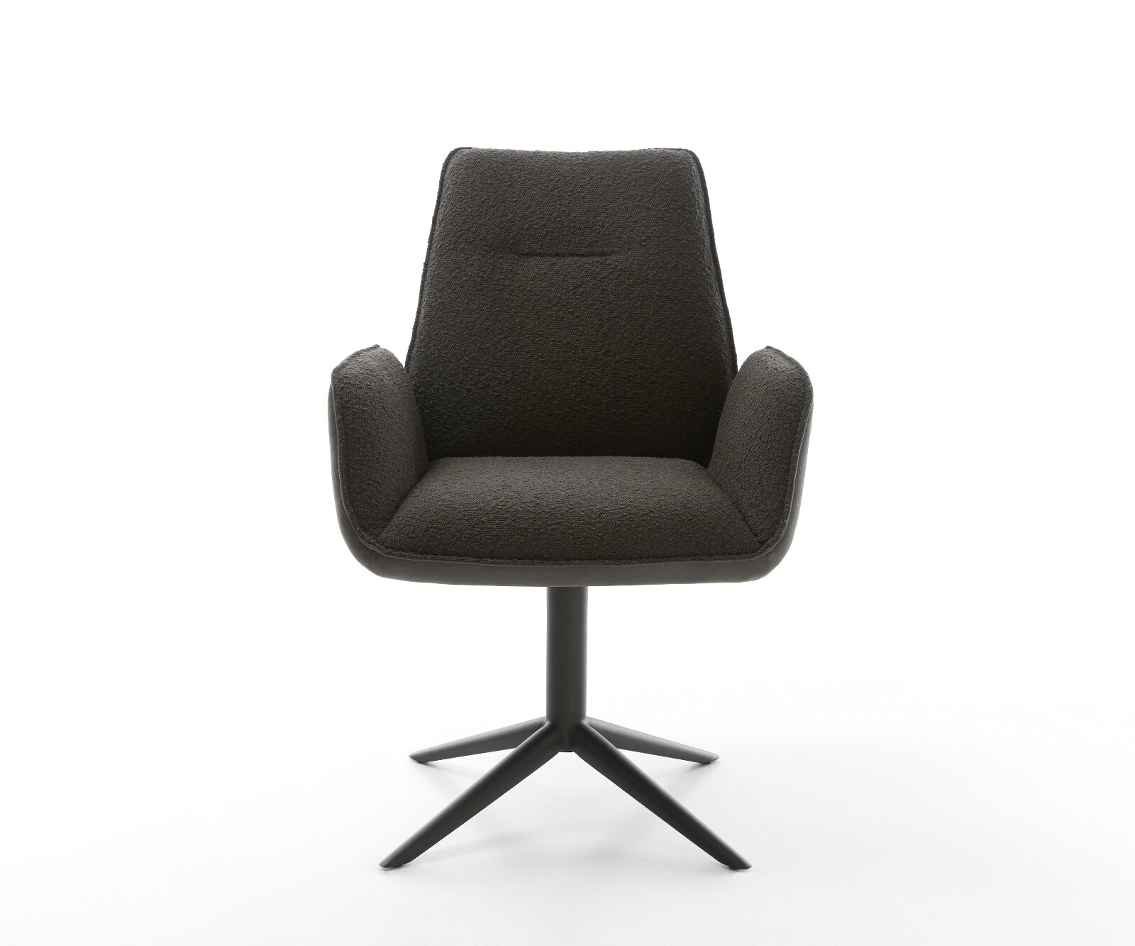 Chaise-pivotante Zoa-Flex tissu mixte noir pied de chaise 4 branches noir pivotement sur 360° fonction bascule ressorts ensachés 2