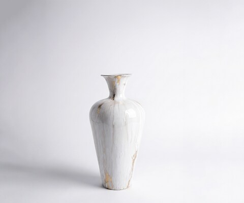 Vase Marvella l23 x P23 x H48 cm Métal Kintsugi Fait main