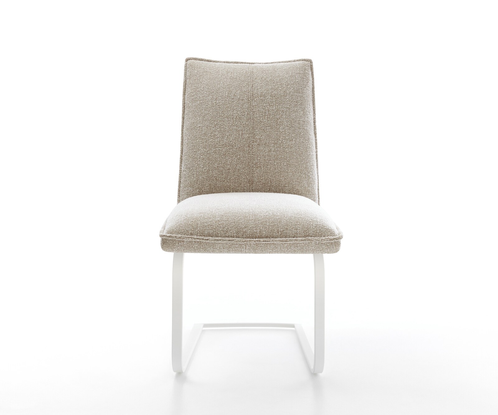 Cantilever Lelio-Flex tissu tissé doux beige pied cantilever plat blanc resorts ensachés 1