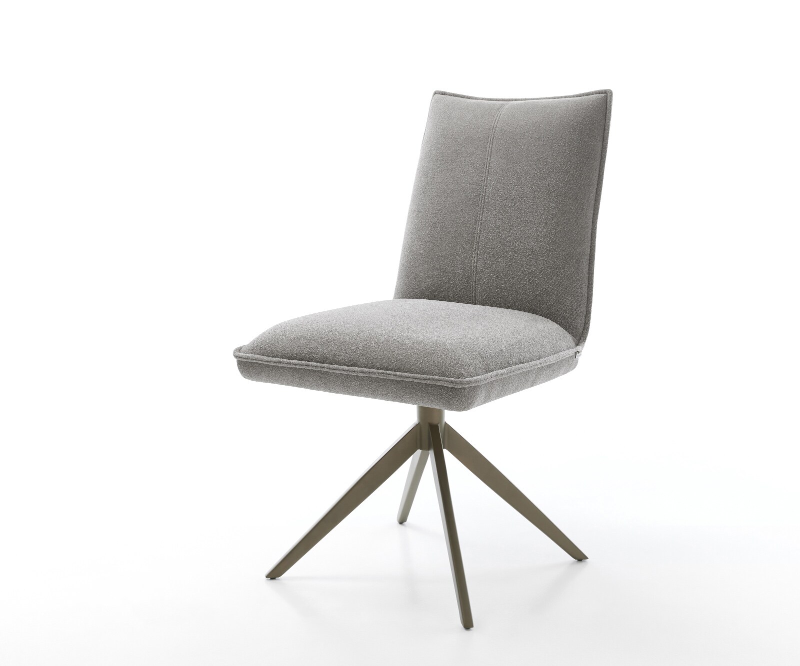 Chaise-pivotante Lelio-Flex tissu structuré doux gris pied croisé large aspect titane pivotement sur 360° fonction bascule resorts ensachés 1