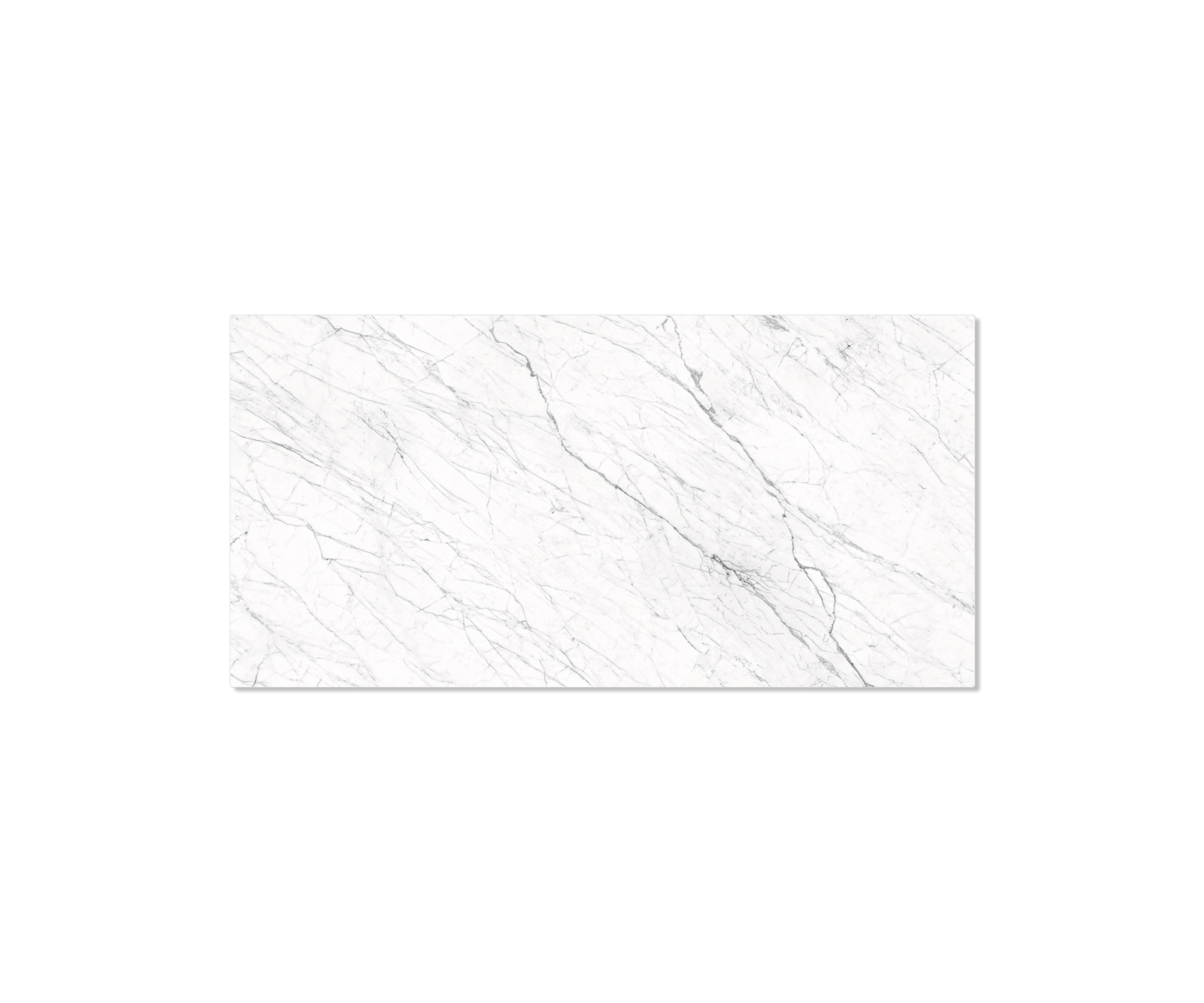 Table-à-manger Edge 200x100cm Laminam® céramique blanc pieds milieu acier plat argent 4