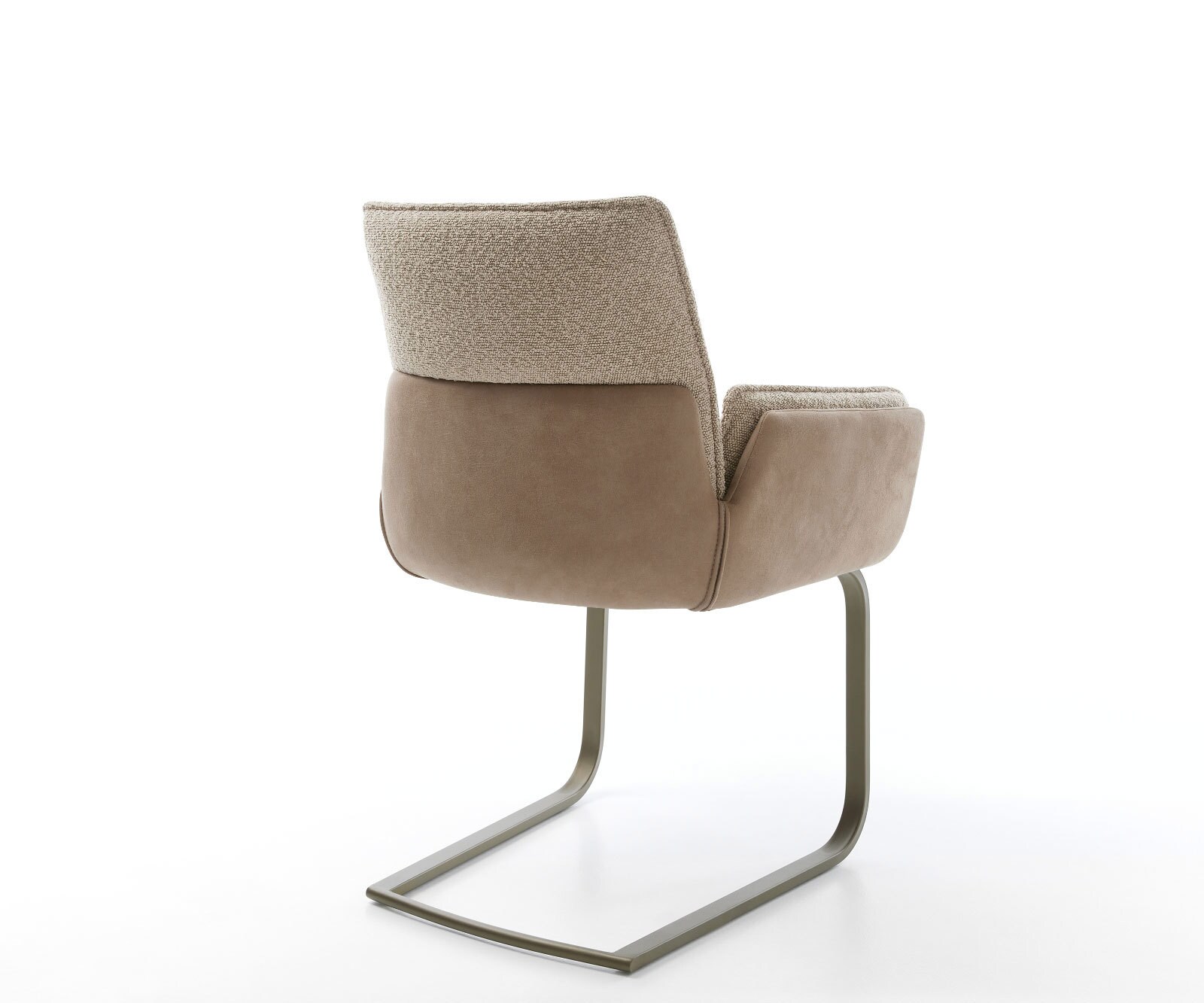 Cantilever Nela-Flex tissu mixte couleur boue pied cantilever plat aspect titane 4 Cantilever Nela-Flex tissu mixte couleur boue pied cantilever plat aspect titane 4