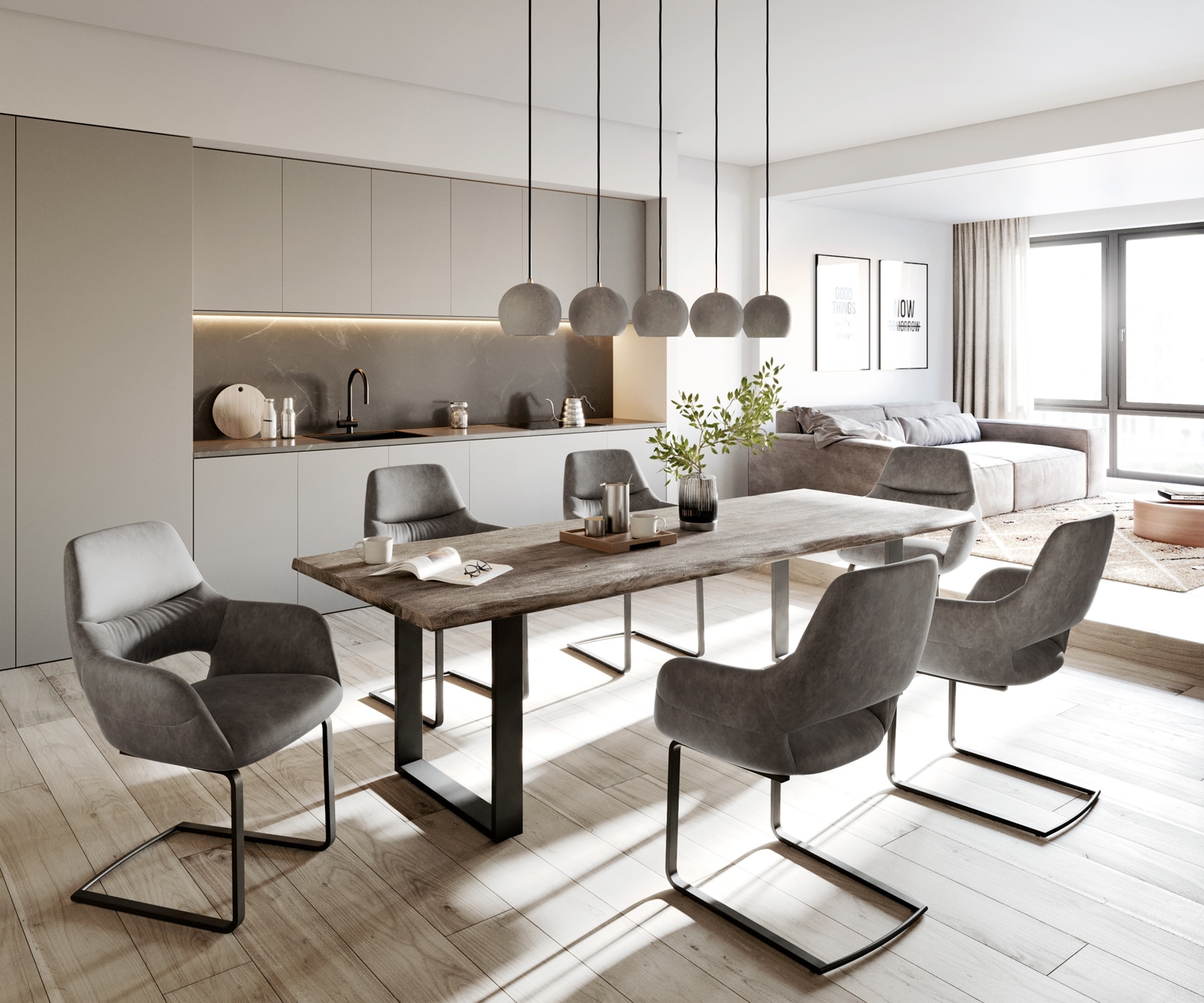 Cantilever Yago-Flex avec accoudoirs microvelours anthracite vintage pied cantilever plat noir ressorts ensachés 3 Cantilever Yago-Flex avec accoudoirs microvelours anthracite vintage pied cantilever plat noir ressorts ensachés 3