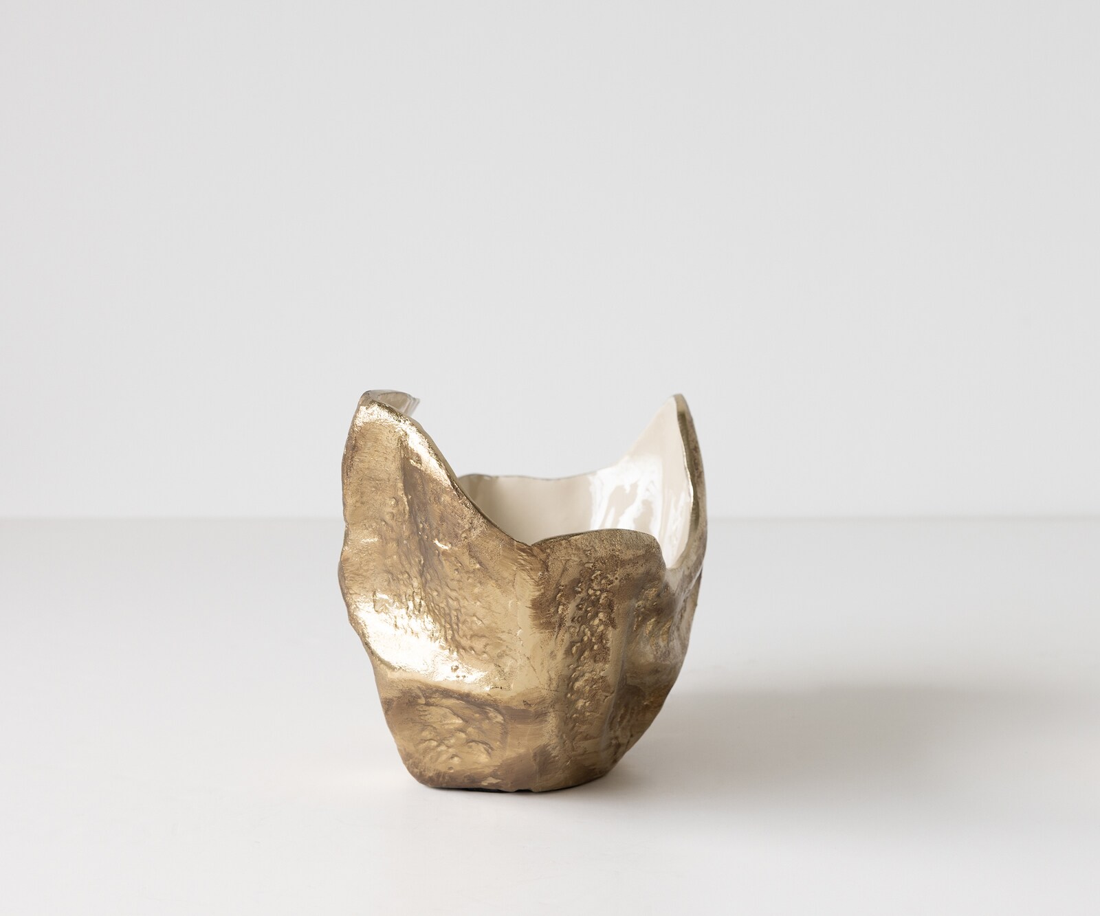 Coupe décorative Valena l33 x P20 x H22 cm Aluminium Champagner Ivory Faite main 2