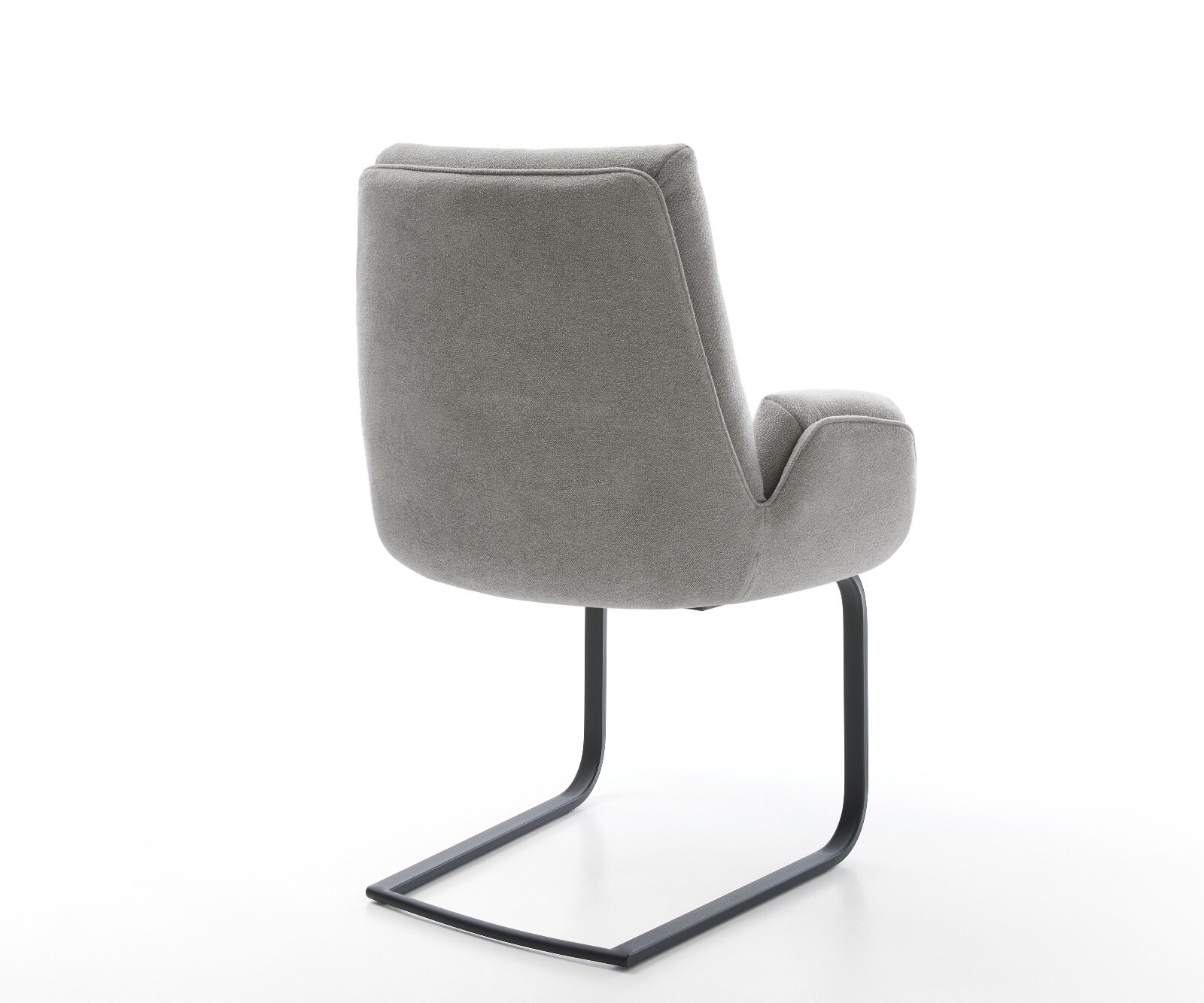 Cantilever Clea-Flex tissu structuré doux gris pied cantilever plat noir 5