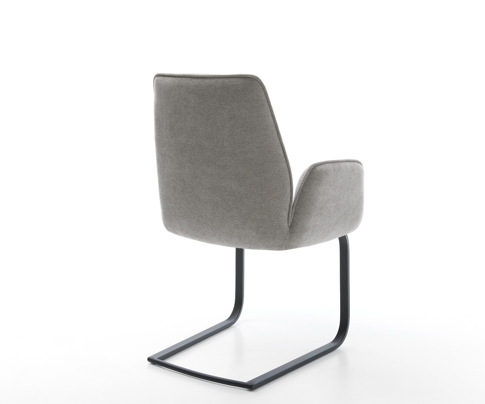 Cantilever Zoa-Flex tissu structuré doux gris pied cantilever plat noir resorts ensachés 4