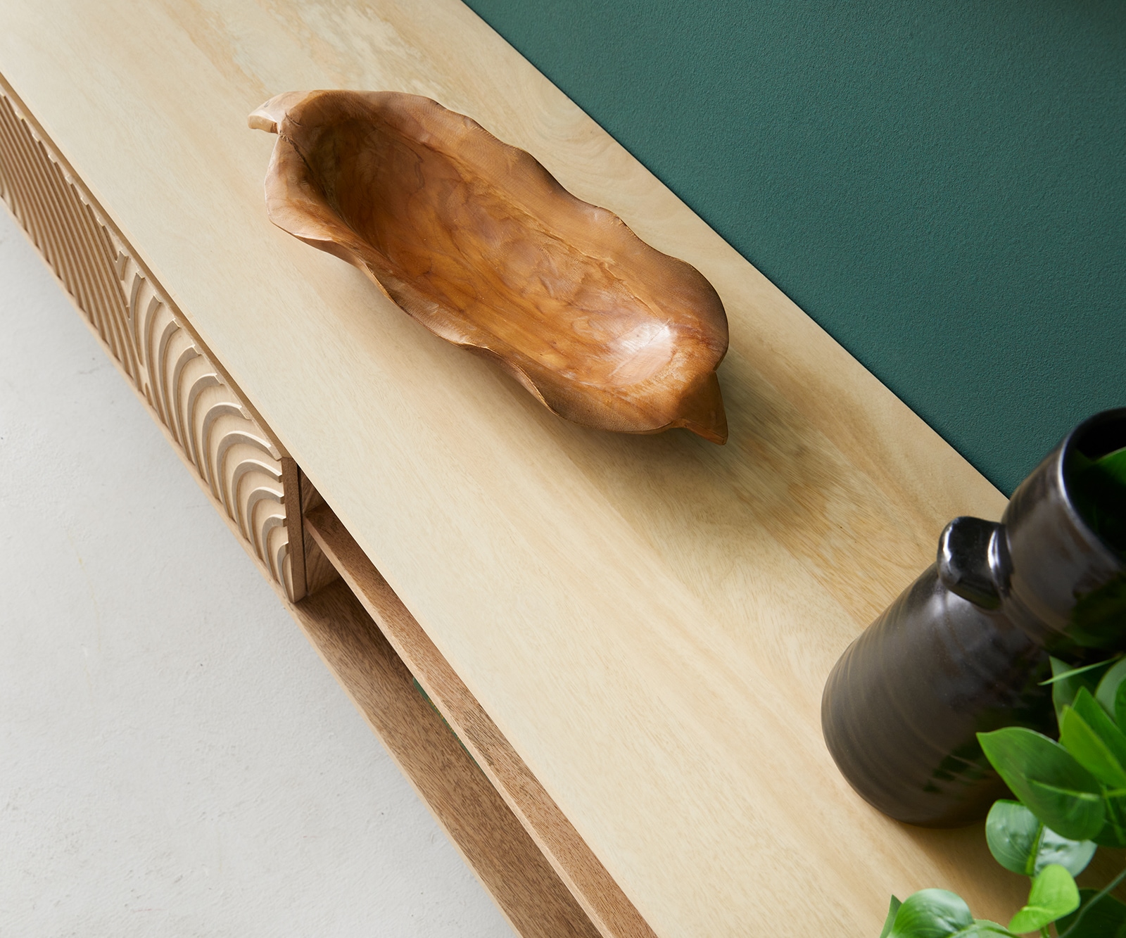 Meuble-TV Budaya 175 cm manguier naturel 2 portes pieds coniques 5 
Meuble-TV Budaya 175 cm manguier naturel 2 portes pieds coniques 5