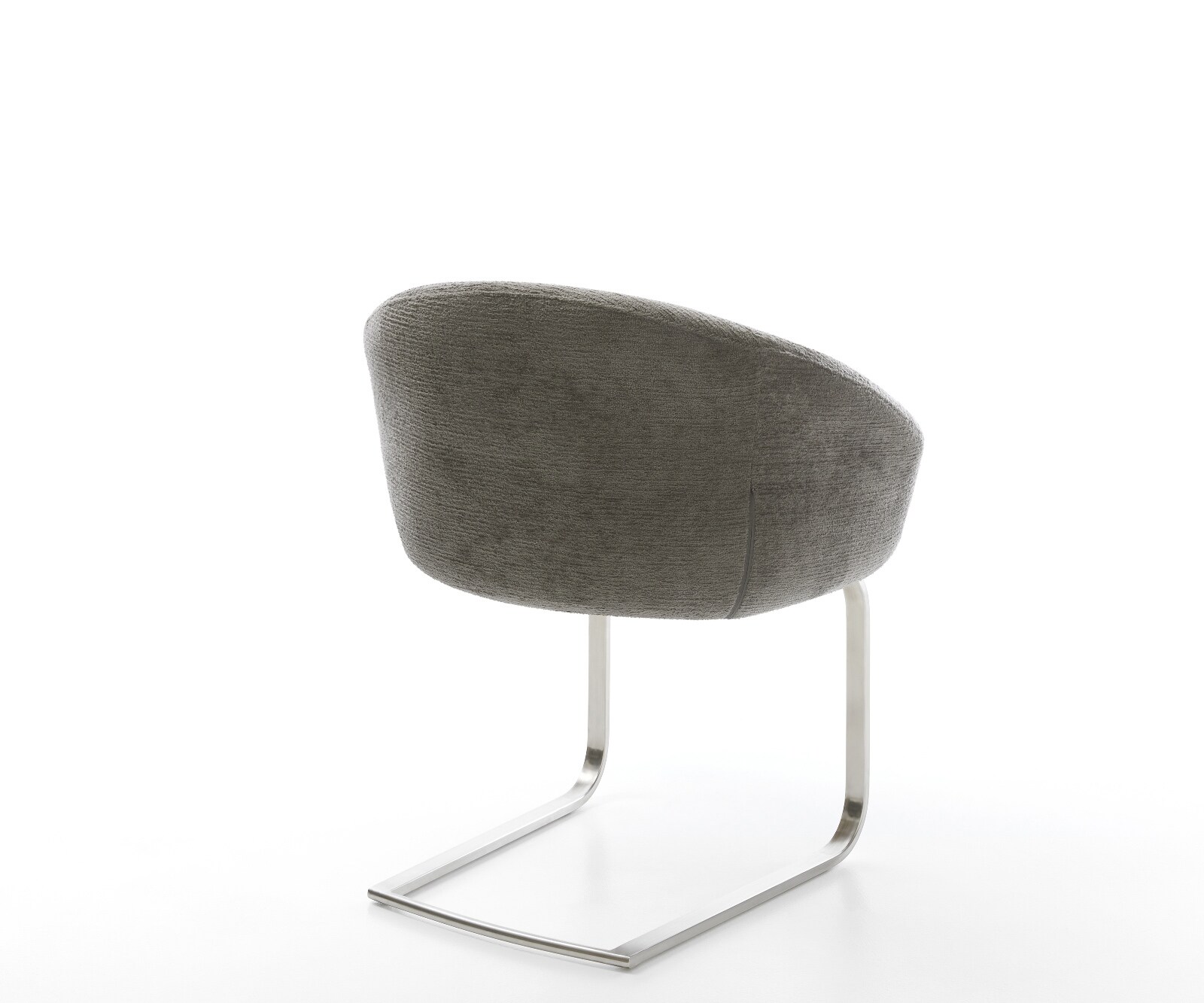 Cantilever Vinka-Flex avec accoudoirs bouclé doux couleur boue pied cantilever plat acier inoxydable resorts ensachés 5