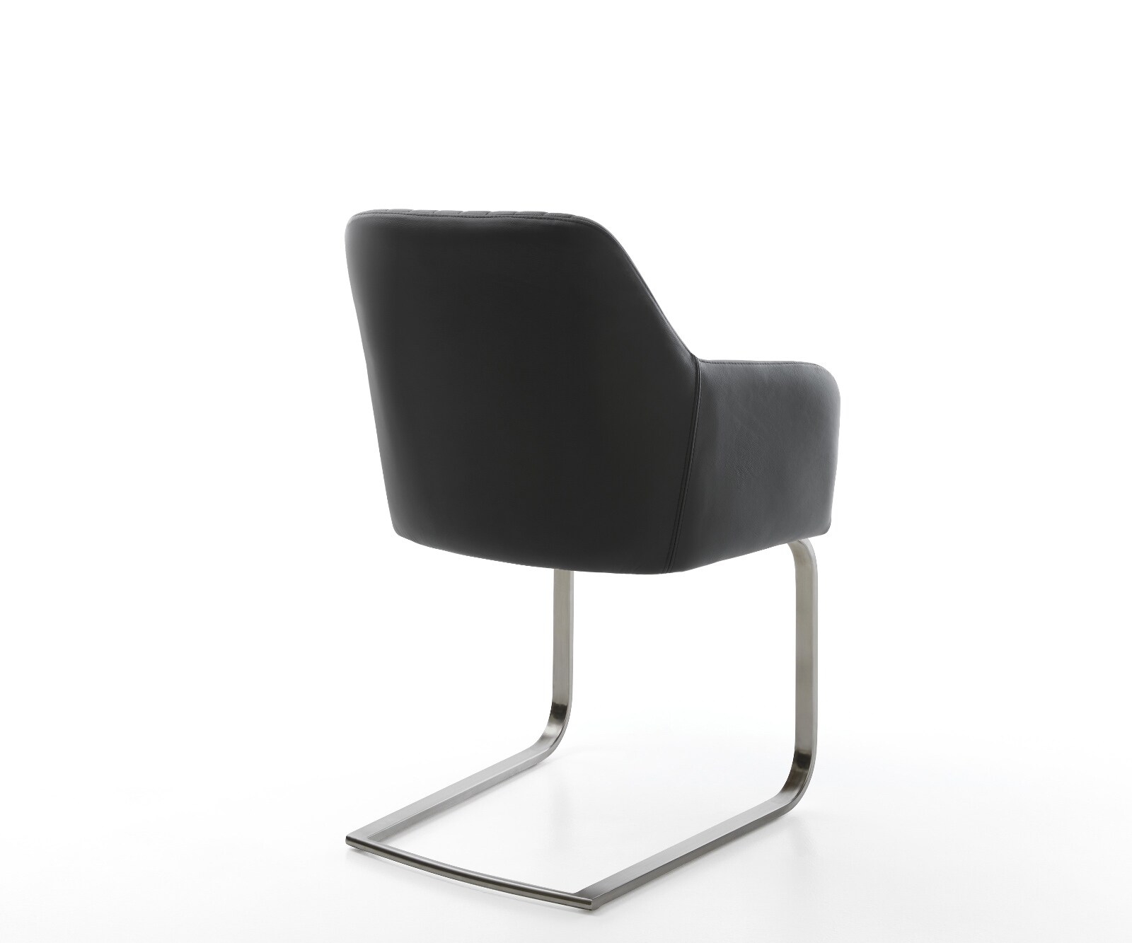 Cantilever Greg-Flex cuir de vache noir pied cantilever plat grafiete ressorts ensachés 5