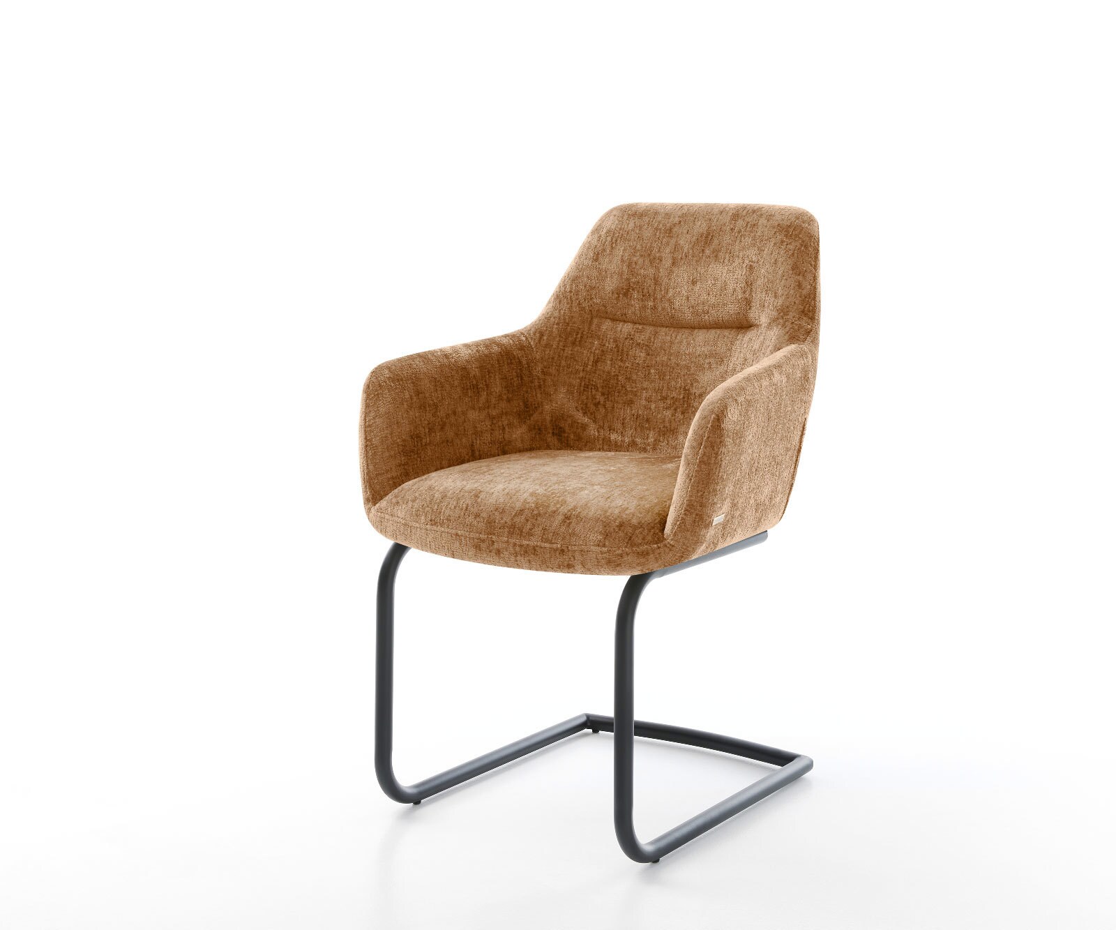 Cantilever Pejo-Flex chenille rouille pied cantilever rond noir ressorts ensachés