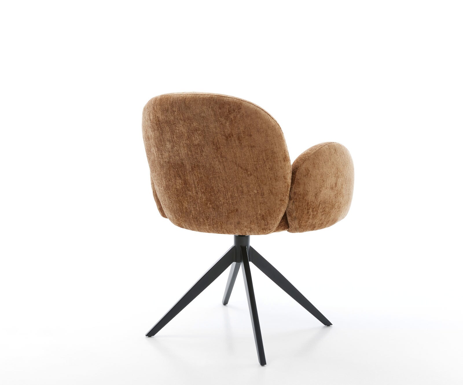 Chaise-pivotante Nube-Flex avec accoudoirs chenille rouille pied croisé large noir pivotement sur 360° fonction bascule ressorts ensachés 4 Chaise-pivotante Nube-Flex avec accoudoirs chenille rouille pied croisé large noir pivotement sur 360° fonction bascule ressorts ensachés 4