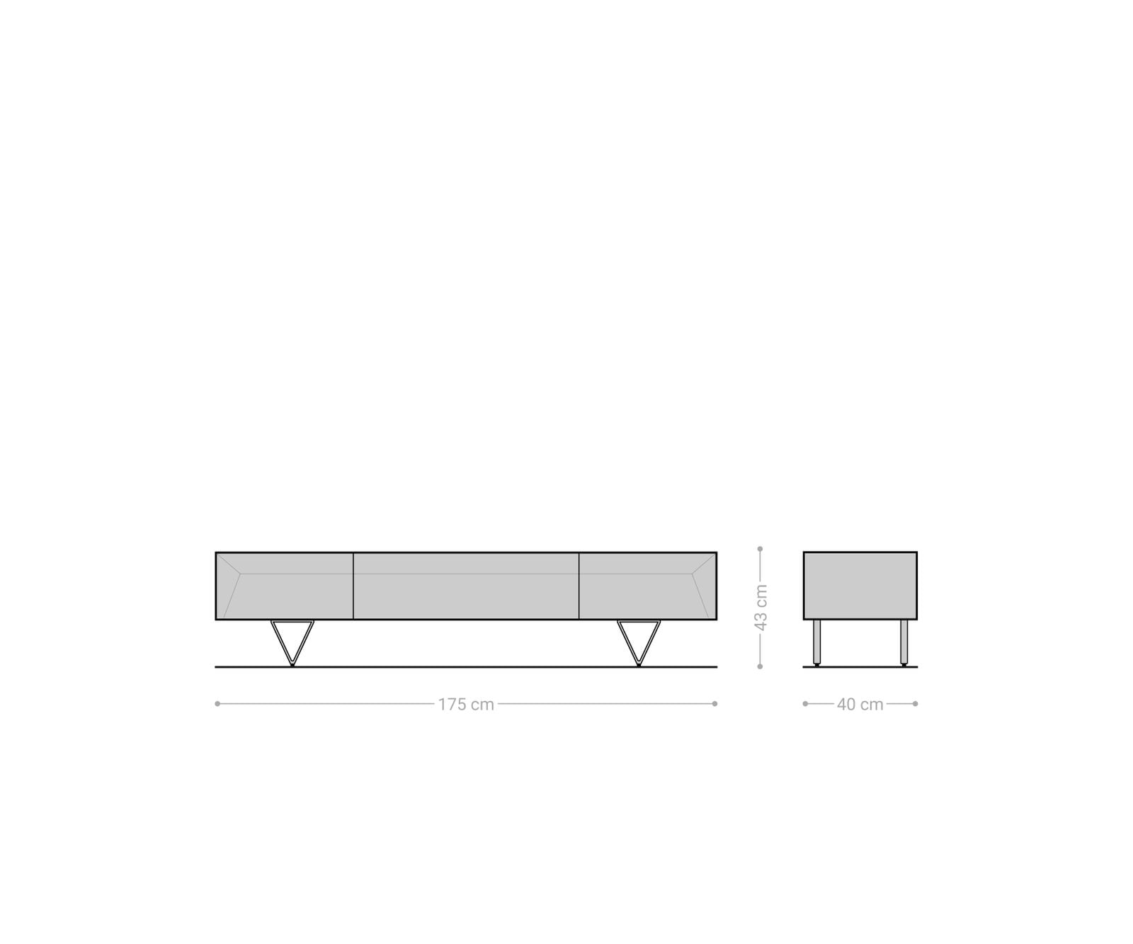 Meuble-TV Wyatt 175 cm sheesham nature 2 portes 1 abattant design 4 Meuble-TV Wyatt 175 cm sheesham nature 2 portes 1 abattant design 4