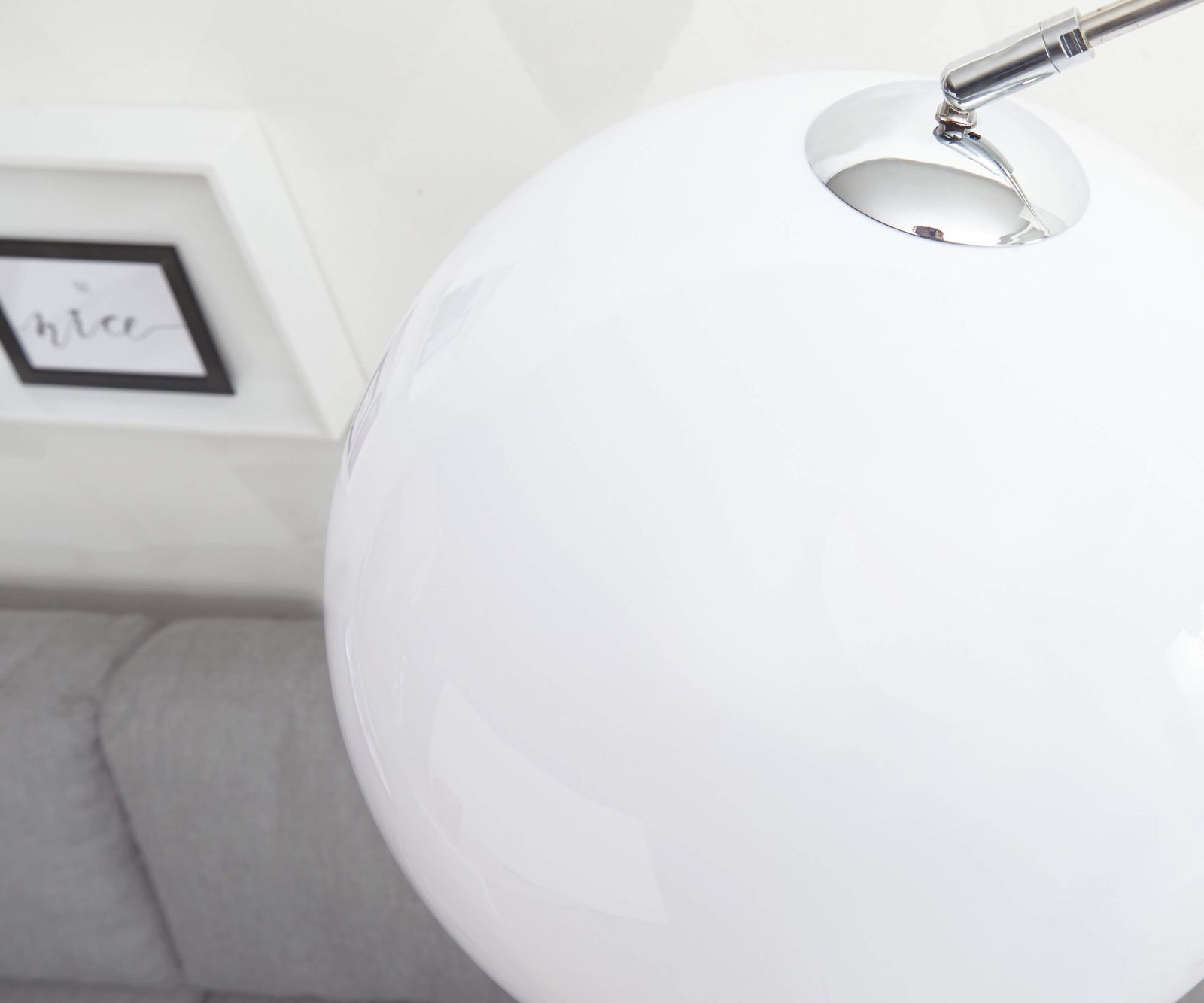 Lampadaire Big-Deal eco argent blanc pied en béton réglable en hauteur 2