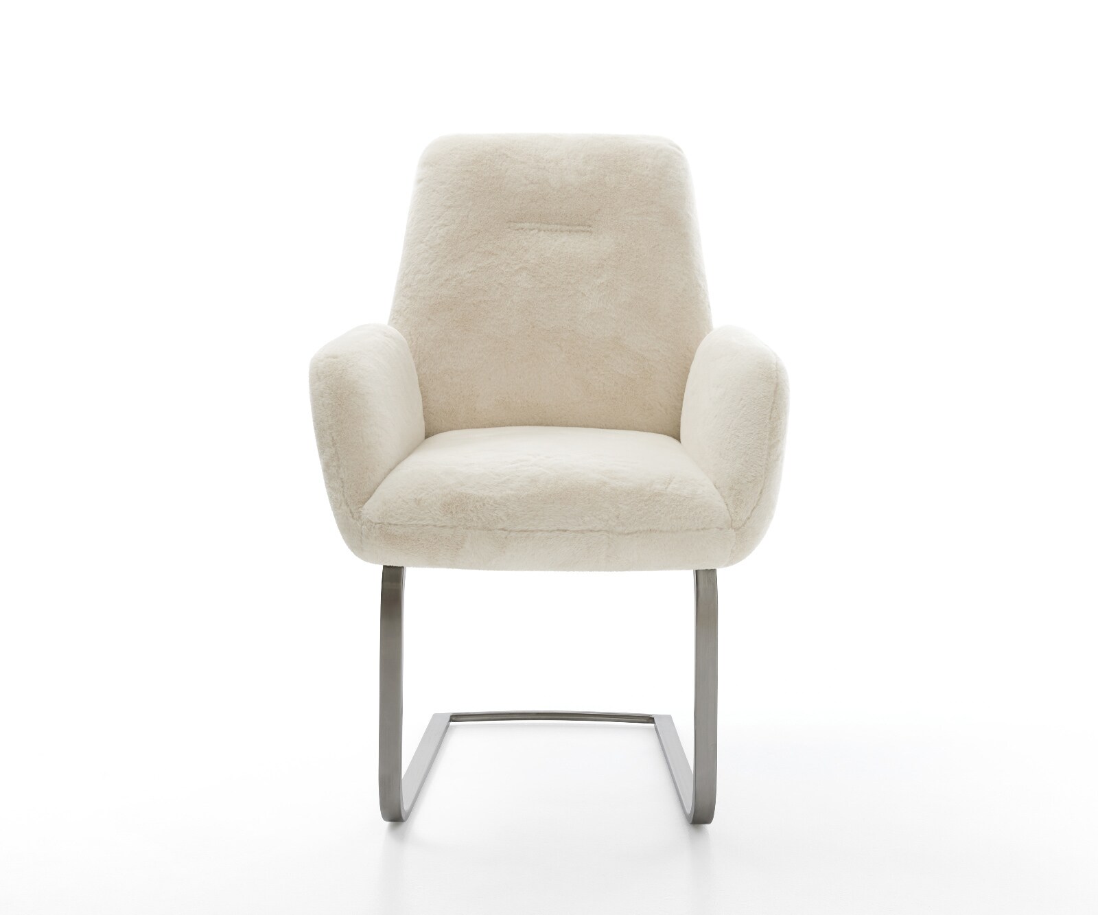Cantilever Zoa-Flex peluche crème-blanc pied cantilever plat grafiete resorts ensachés 1