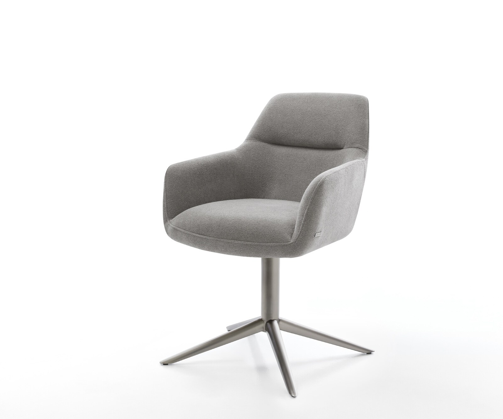 Chaise-pivotante Pejo-Flex tissu structuré doux gris pied de chaise 4 branches grafiete pivotement sur 360° fonction bascule resorts ensachés 1