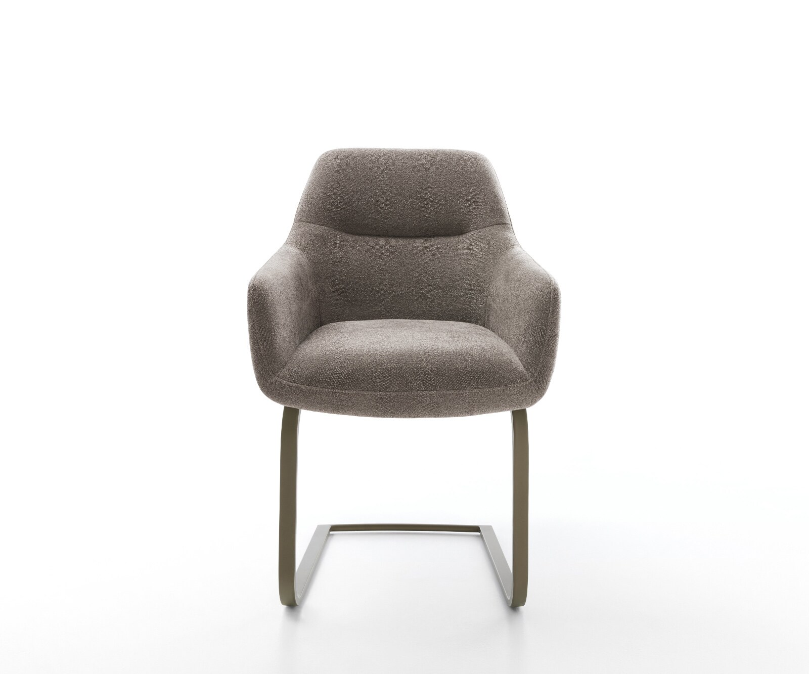 Cantilever Pejo-Flex tissu structuré doux taupe pied cantilever plat aspect titane ressorts ensachés 1