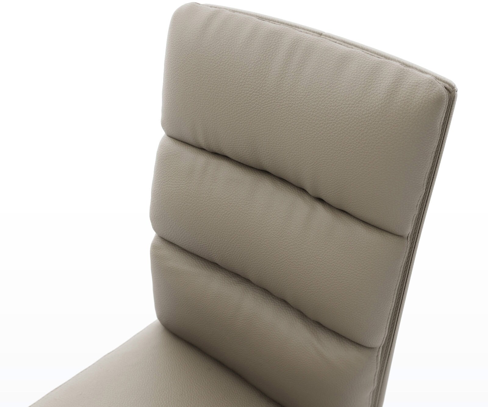 Chaise-pivotante Pela-Flex cuir de vache couleur boue pied croisé large noir pivotement sur 360° fonction bascule ressorts ensachés 3