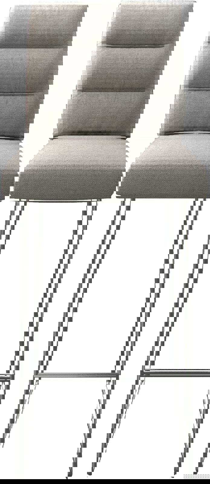 Chaise-de-bar Pela-Flex rayures gris clair cadre de patins acier inoxydable 3 Chaise-de-bar Pela-Flex rayures gris clair cadre de patins acier inoxydable 3