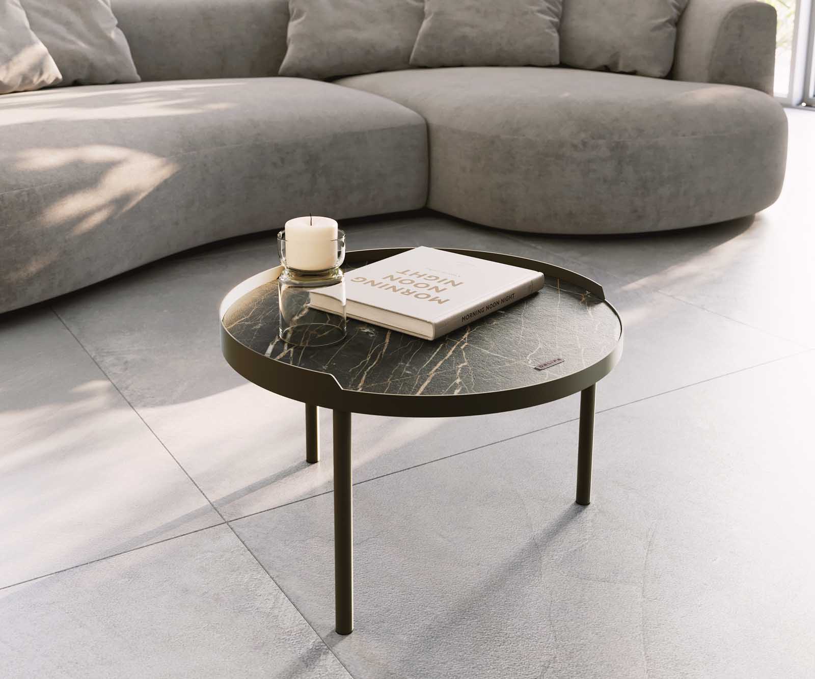 Table basse Torell Céramique Laminam®Noir Desir Marron Table basse Torell Céramique Laminam®Noir Desir Marron
