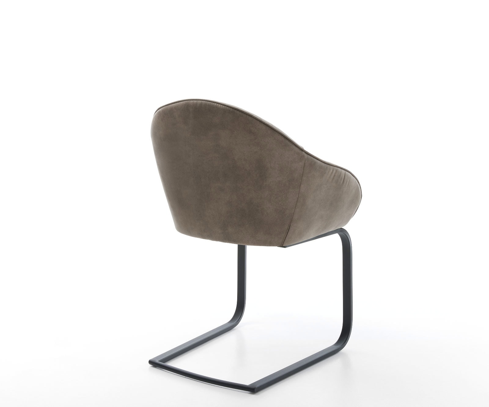 Cantilever Gaio-Flex microvelours taupe vintage pied cantilever plat noir 4 Cantilever Gaio-Flex microvelours taupe vintage pied cantilever plat noir 4