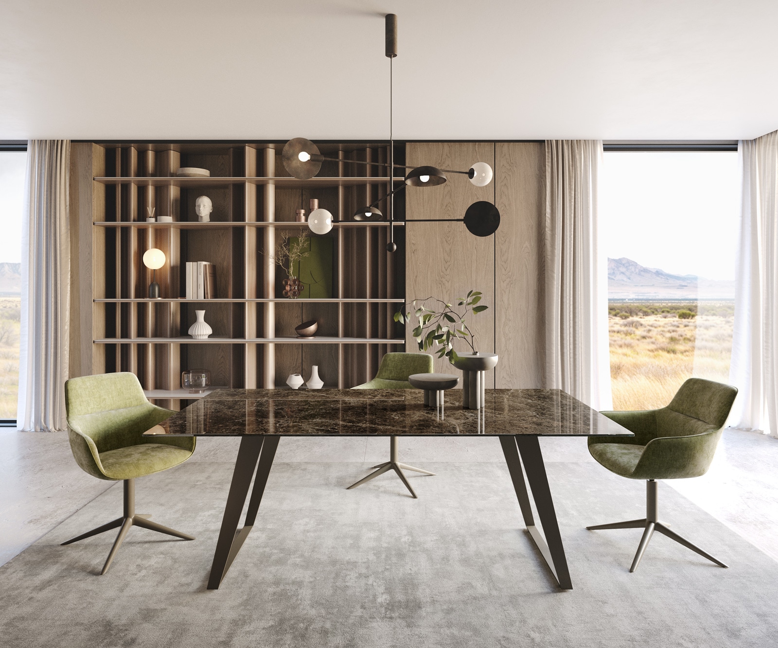 Table à manger Edge 200x100 Laminam® Emperador Extra Lucidato Marron foncé Métal finition à effet Titane incliné Table à manger Edge 200x100 Laminam® Emperador Extra Lucidato Marron foncé Métal finition à effet Titane incliné