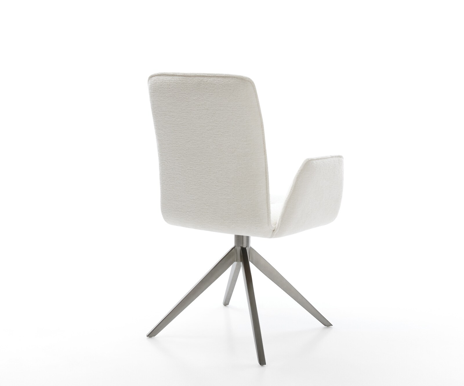 Chaise-pivotante Vinja-Flex bouclé doux beige pied croisé large grafiete pivotement sur 360° fonction bascule 5