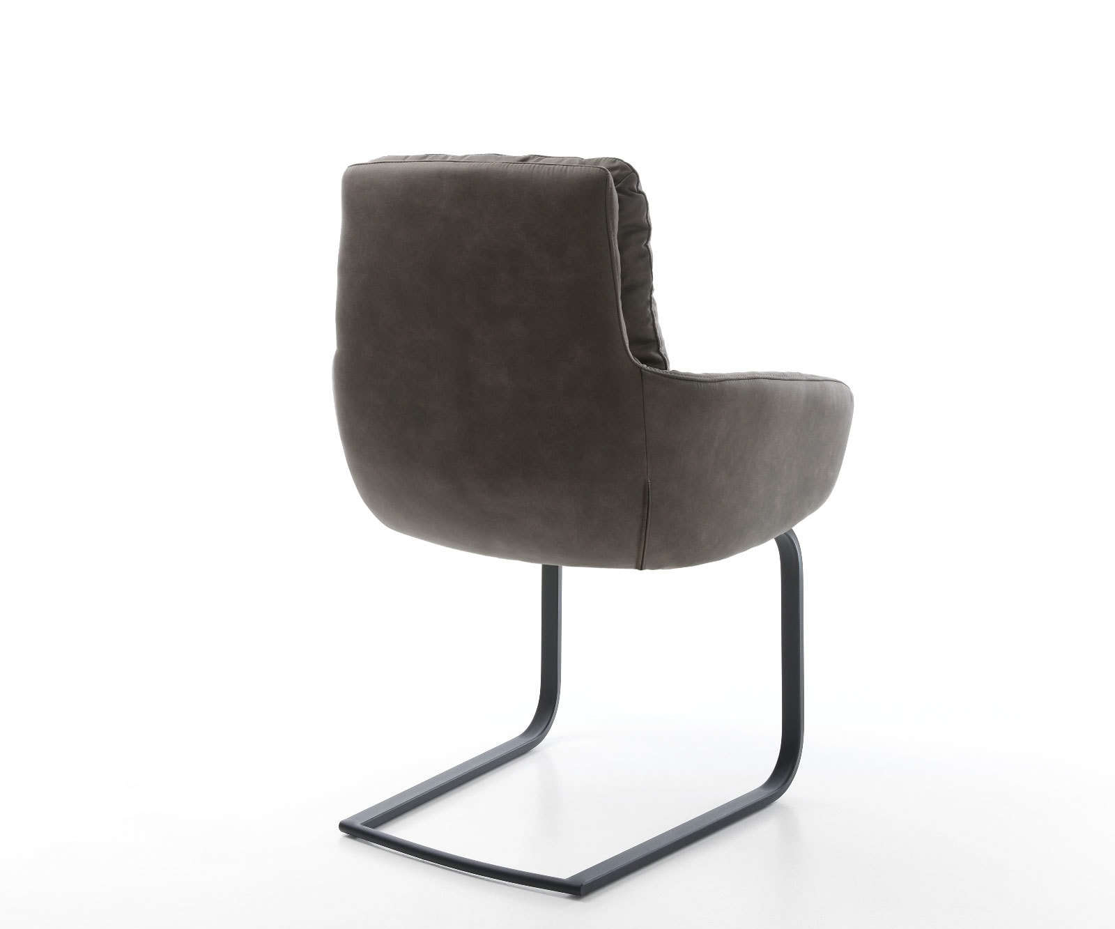 Cantilever Abelia-Flex avec accoudoirs microvelours anthracite vintage pied cantilever plat noir 4 Cantilever Abelia-Flex avec accoudoirs microvelours anthracite vintage pied cantilever plat noir 4