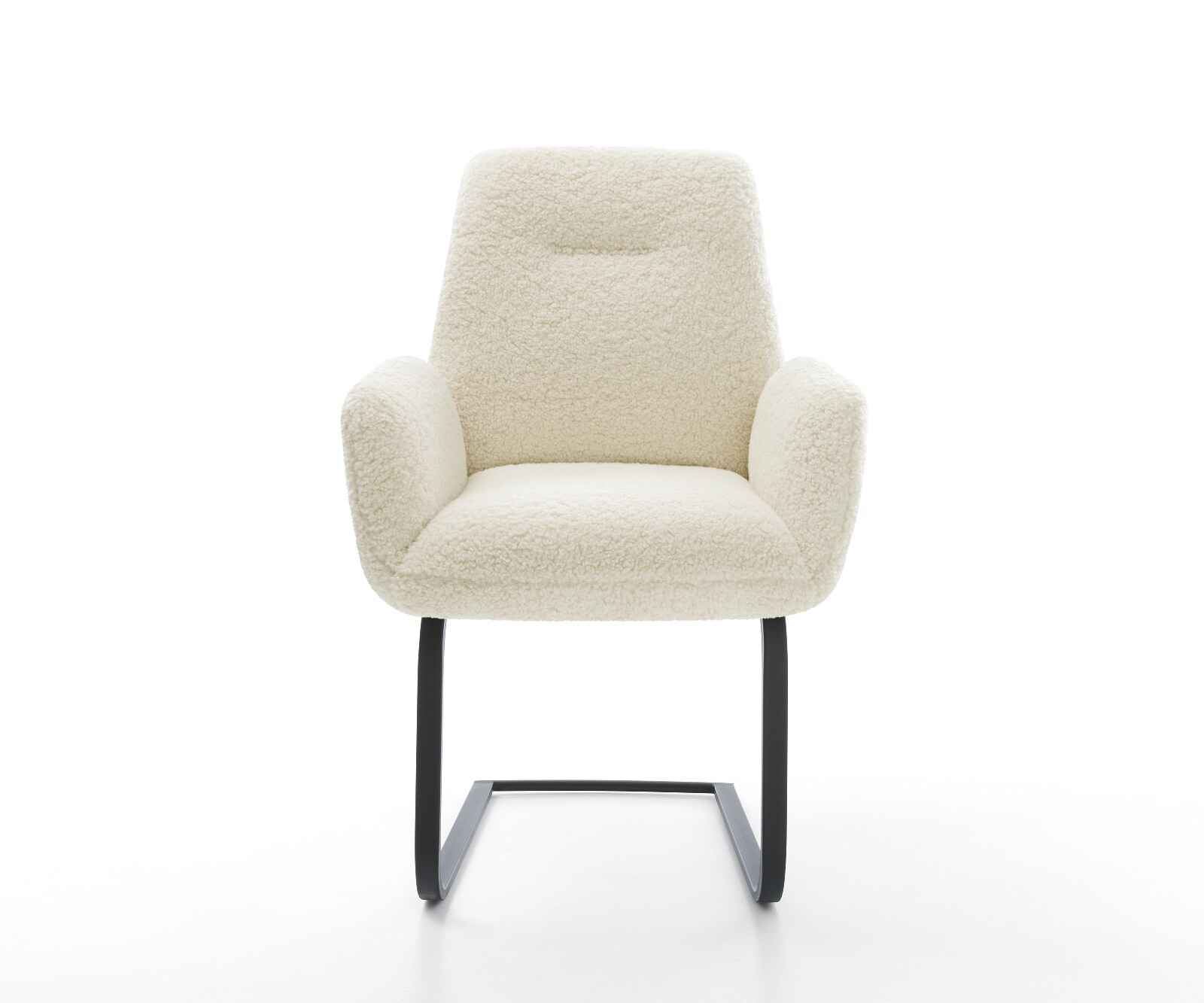 Cantilever Zoa-Flex tissu teddy beige pied cantilever plat noir resorts ensachés 2