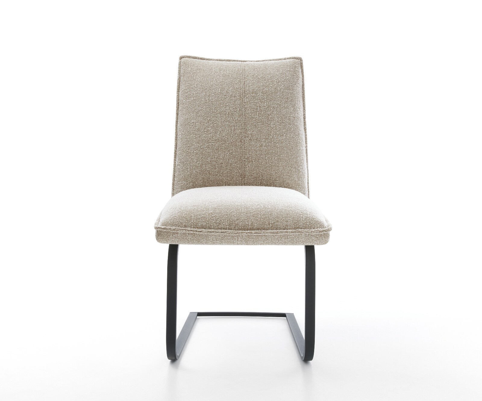 Cantilever Lelio-Flex tissu tissé doux beige pied cantilever plat noir resorts ensachés 2