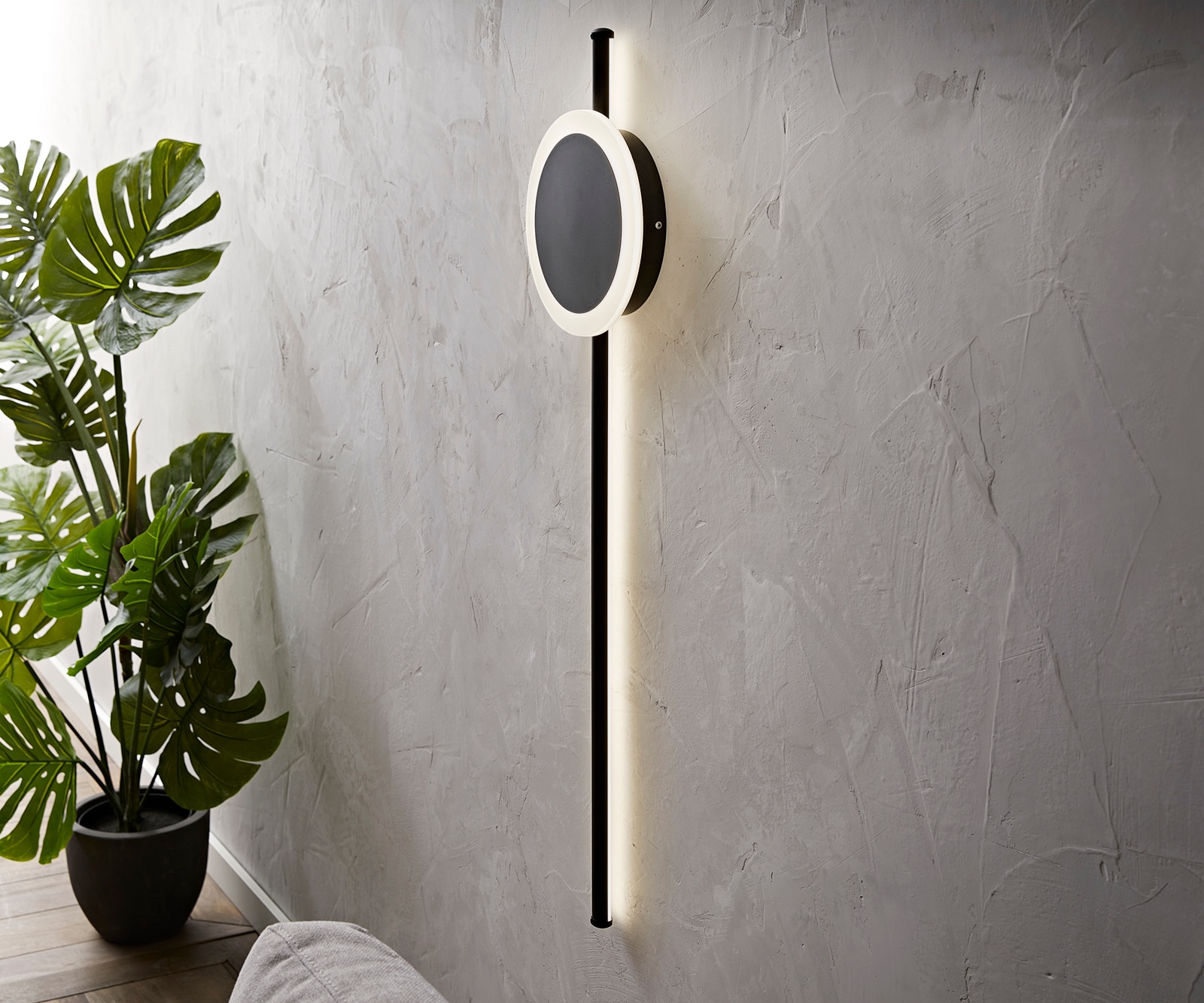 Applique murale Indici 108x30x14 cm noire LED 28W 3 Applique murale Indici 108x30x14 cm noire LED 28W 3