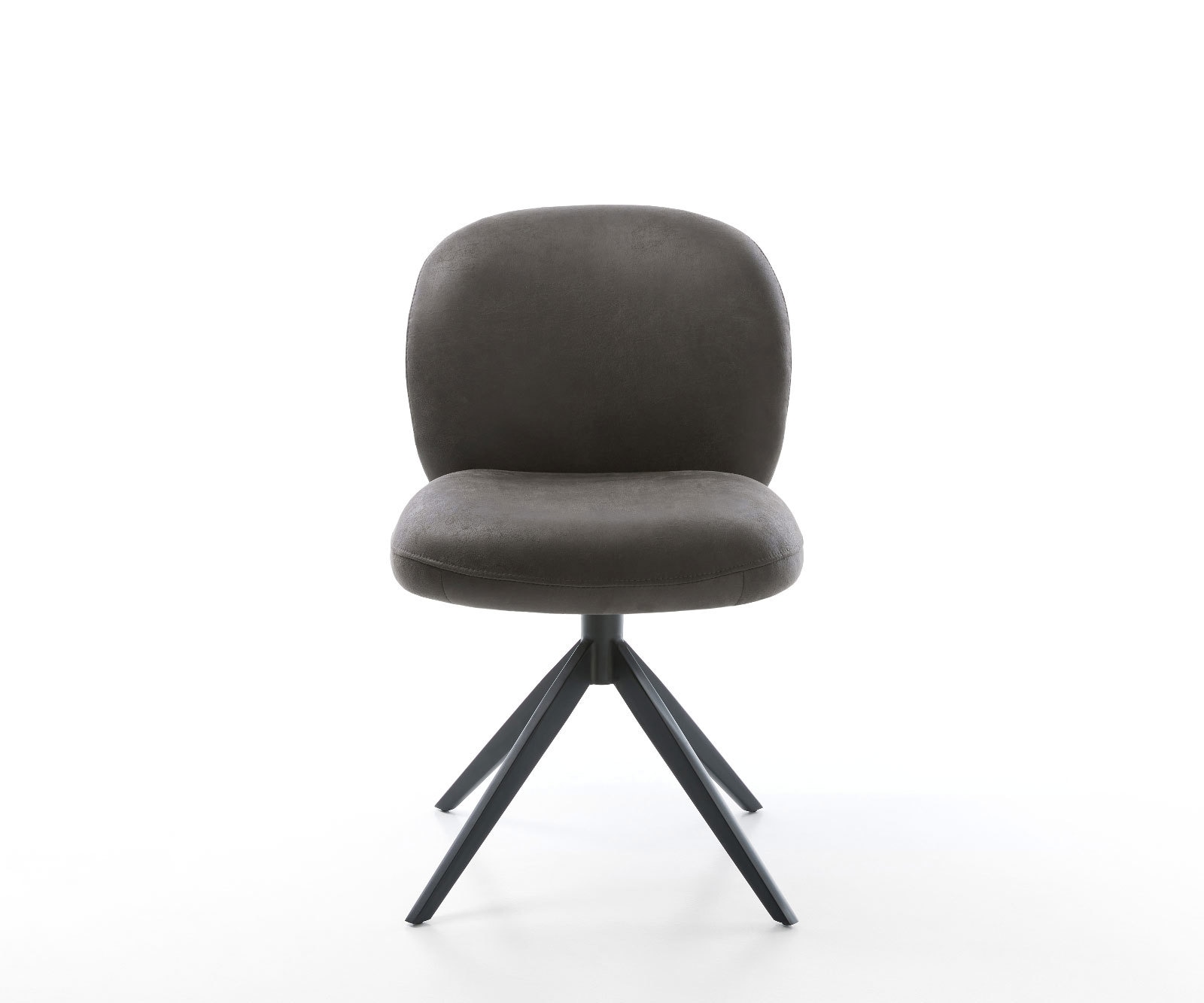 Chaise-pivotante Nube-Flex microvelours anthracite vintage pied croisé large noir pivotement sur 360° fonction bascule ressorts ensachés 1