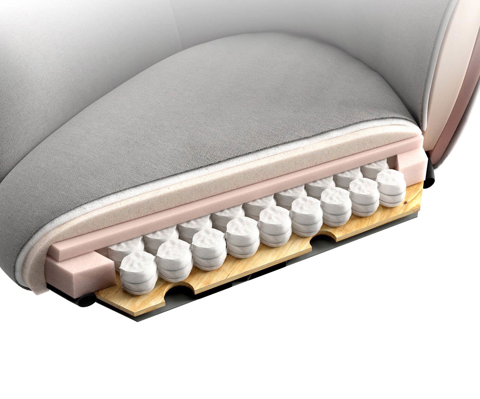 Chaise-pivotante Xana-Flex avec accoudoirs bouclé gris argenté pied croisé large aspect titane pivotement sur 360° ressorts ensachés 8