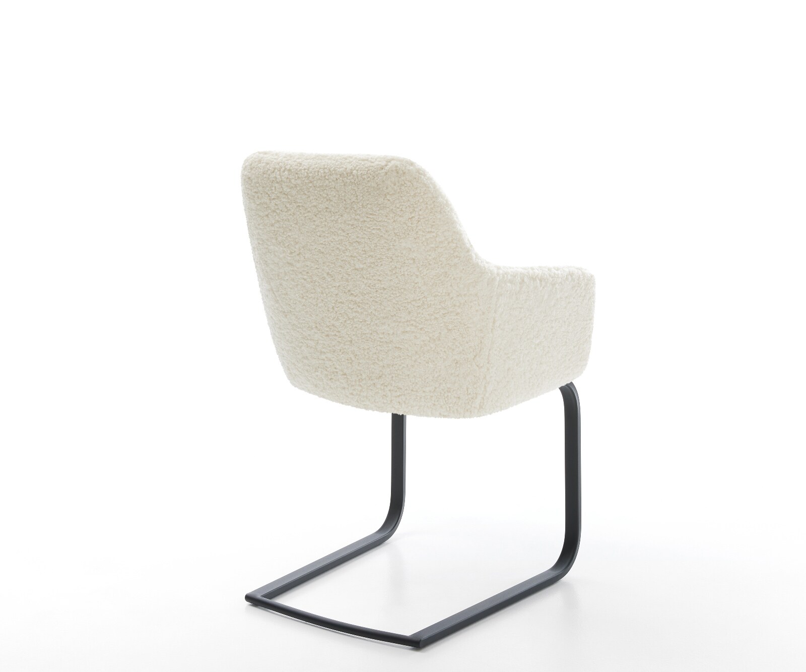 Cantilever Pejo-Flex tissu teddy beige pied cantilever plat noir resorts ensachés 5