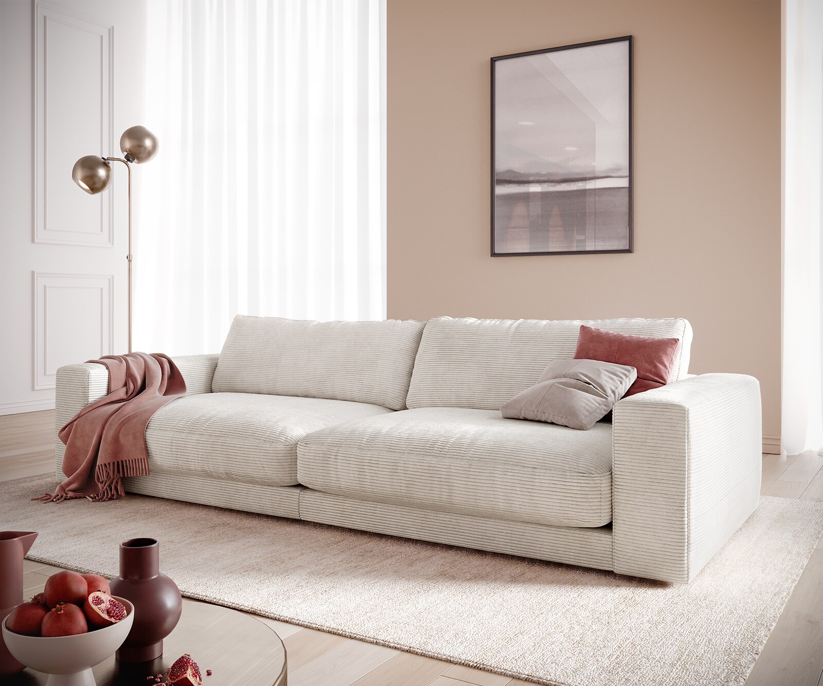 Grand-canapé Cubico 290x120 cm Cordon Beige