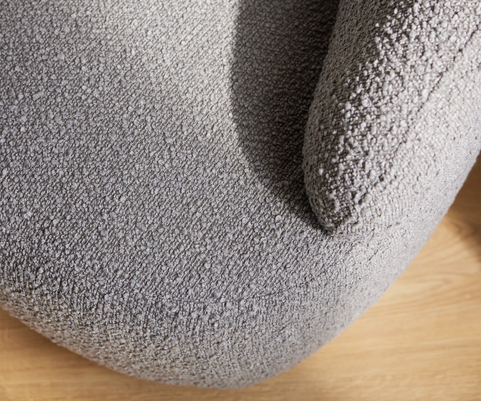 Fauteuil-lounge Nova 88x88 cm Bouclé gris argenté 6 Fauteuil-lounge Nova 88x88 cm Bouclé gris argenté 6