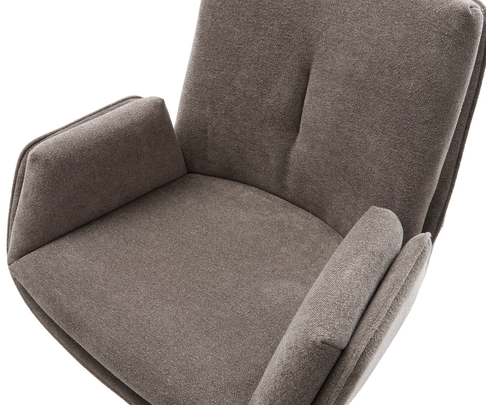Chaise-de-bar Clea-Flex Tissu structuré doux Taupe Pied cantilever acier inoxydable Argent 4