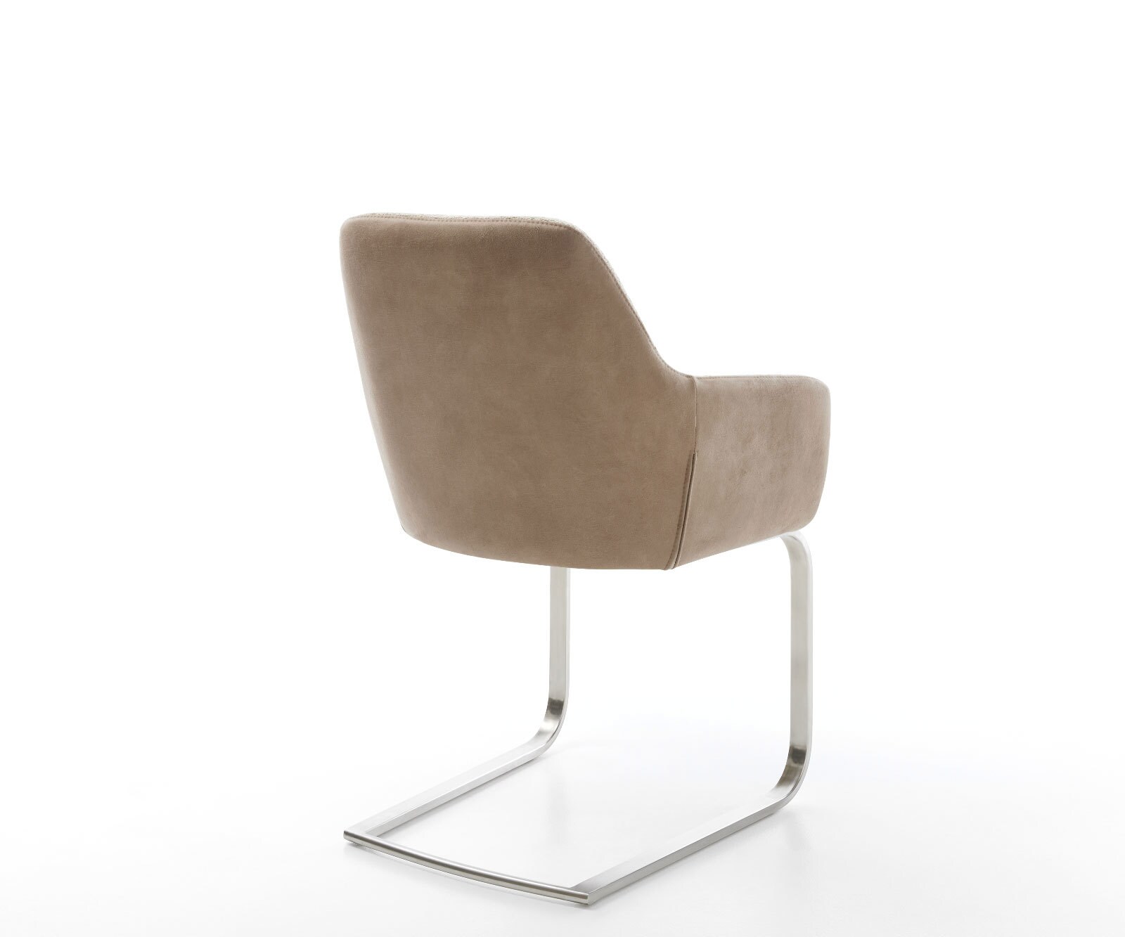 Cantilever Pejo-Flex tissu mixte couleur boue pied cantilever plat acier inoxydable brossé ressorts ensachés 4
