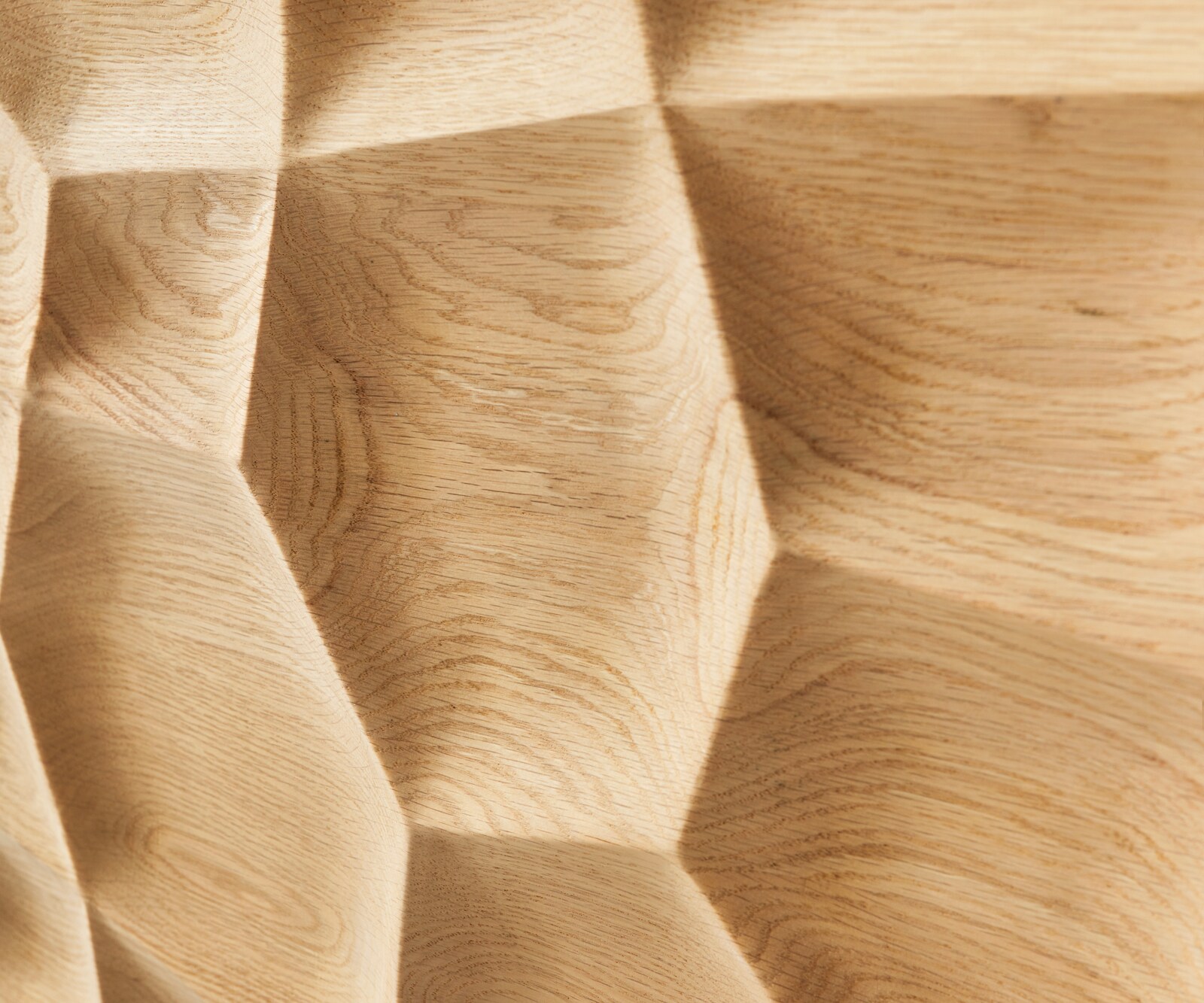 Buffet Solu 220 0cm en chêne naturel 2 portes 4 tiroirs fixation murale Face avant 3D 2