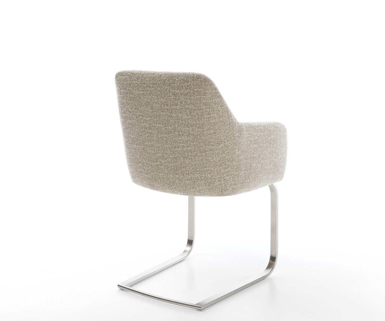 Cantilever Greg-Flex tissu tissé doux beige pied cantilever plat acier inoxydable resorts ensachés 5