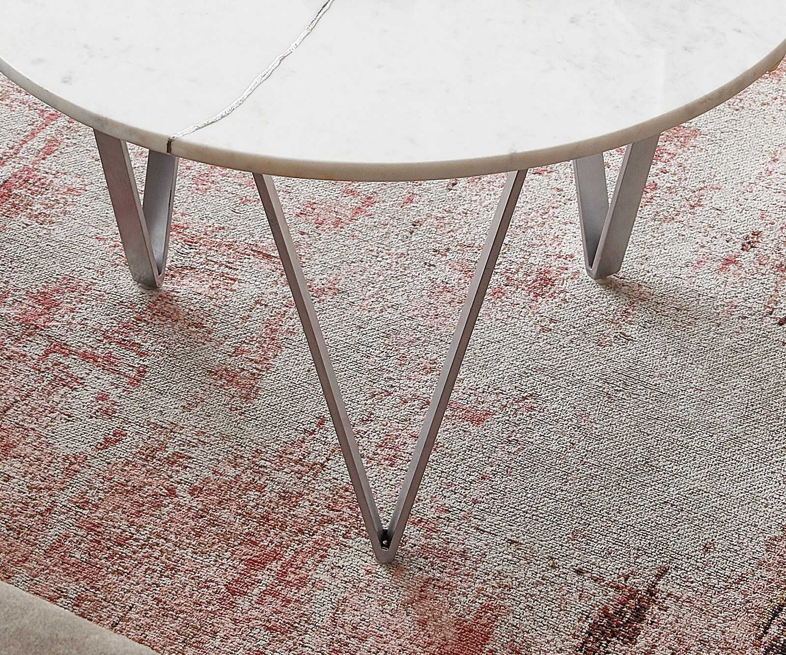 Table-basse Luminoso 60x60 cm marbre blanc avec cadre en métal 2