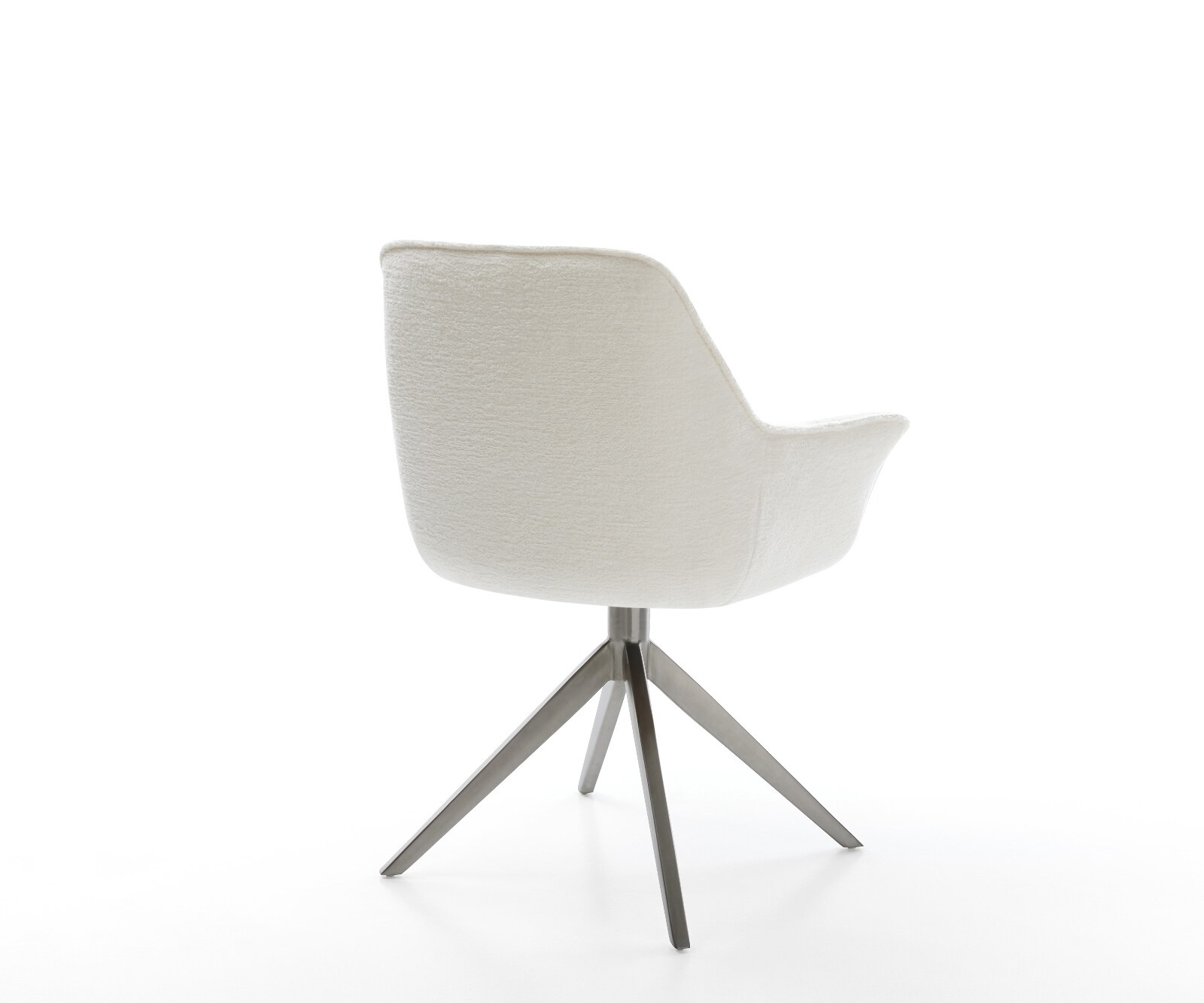 Chaise-pivotante Kaira-Flex bouclé doux beige pied croisé large grafiete pivotement sur 360° fonction bascule 4