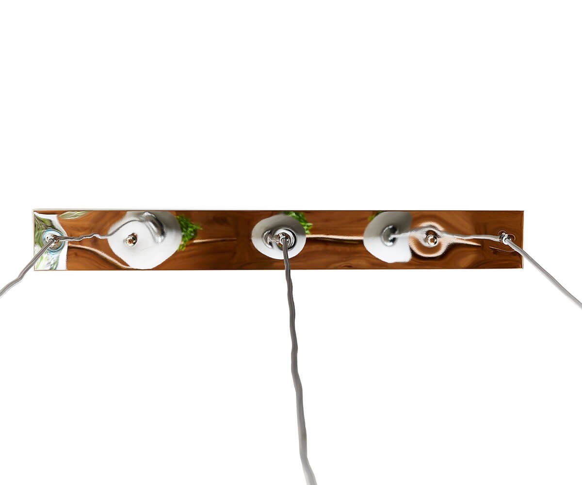 Plafonnier Cirillo gris 70x15 cm 3 abat-jour suspension béton 2