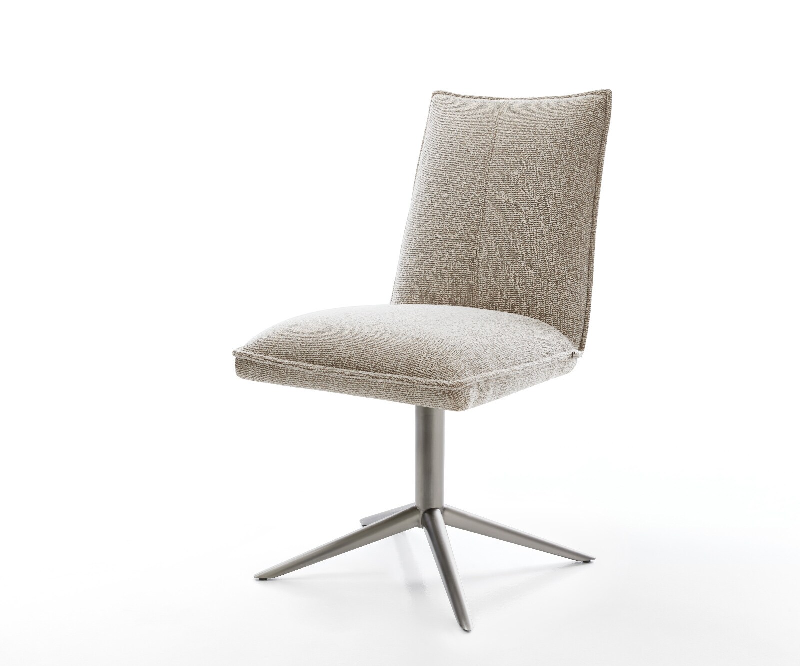 Chaise-pivotante Lelio-Flex tissu tissé doux beige pied de chaise 4 branches grafiete pivotement sur 360° fonction bascule resorts ensachés 1