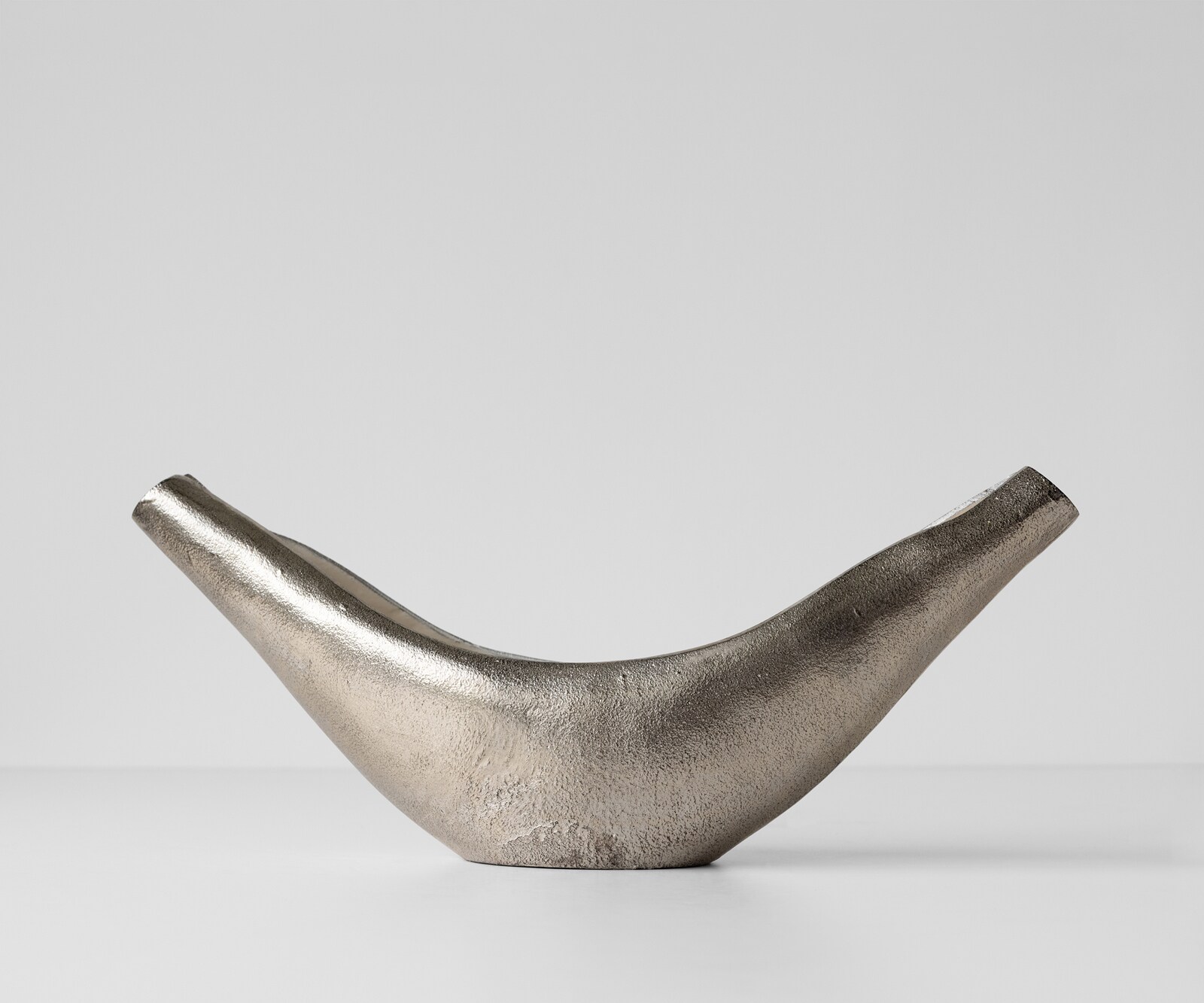 Sculpture Navira l51 x P13 x H20 cm Aluminium Platin Opal Faite main 2