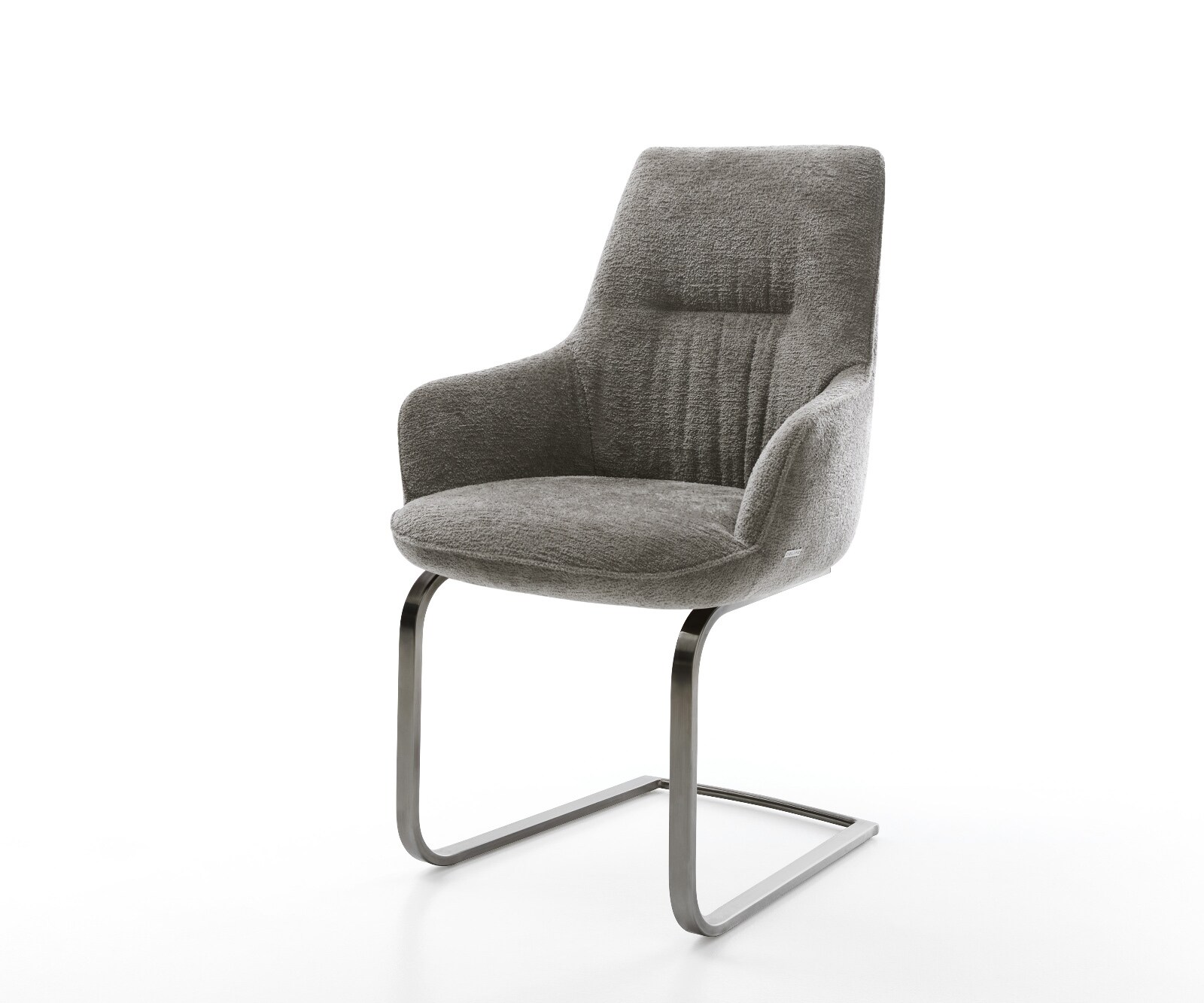 Cantilever Zelia-Flex avec accoudoirs bouclé doux boue pied cantilever plat acier inoxydable ressorts ensachés 1