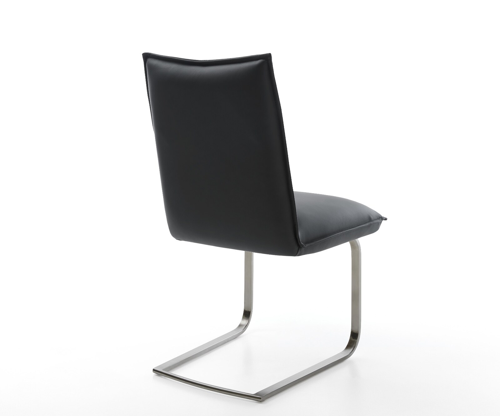 Cantilever Lelio-Flex cuir de vache noir pied cantilever plat grafiete ressorts ensachés 5