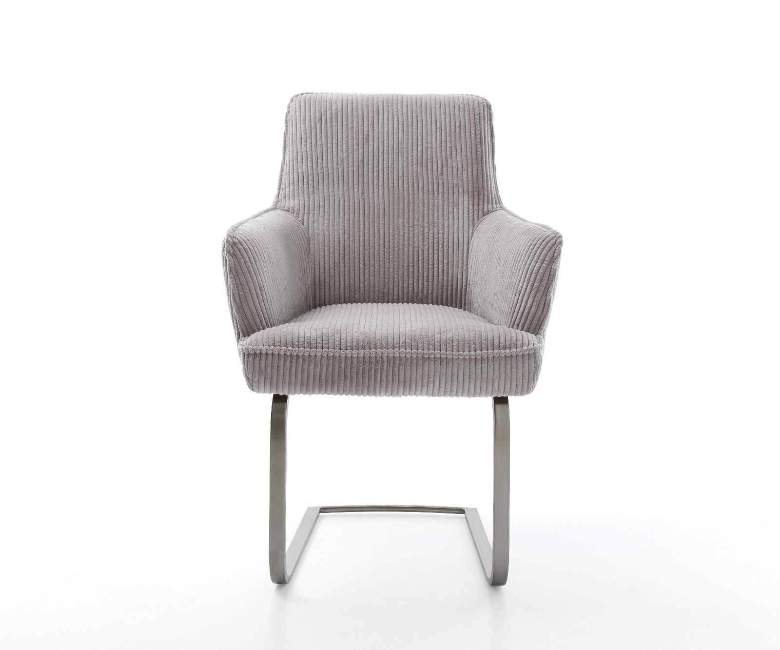 Cantilever Heira-Flex mit Armlehnen côtelé gris argenté pied cantilever plat grafiete ressorts ensachés 1 Cantilever Heira-Flex mit Armlehnen côtelé gris argenté pied cantilever plat grafiete ressorts ensachés 1