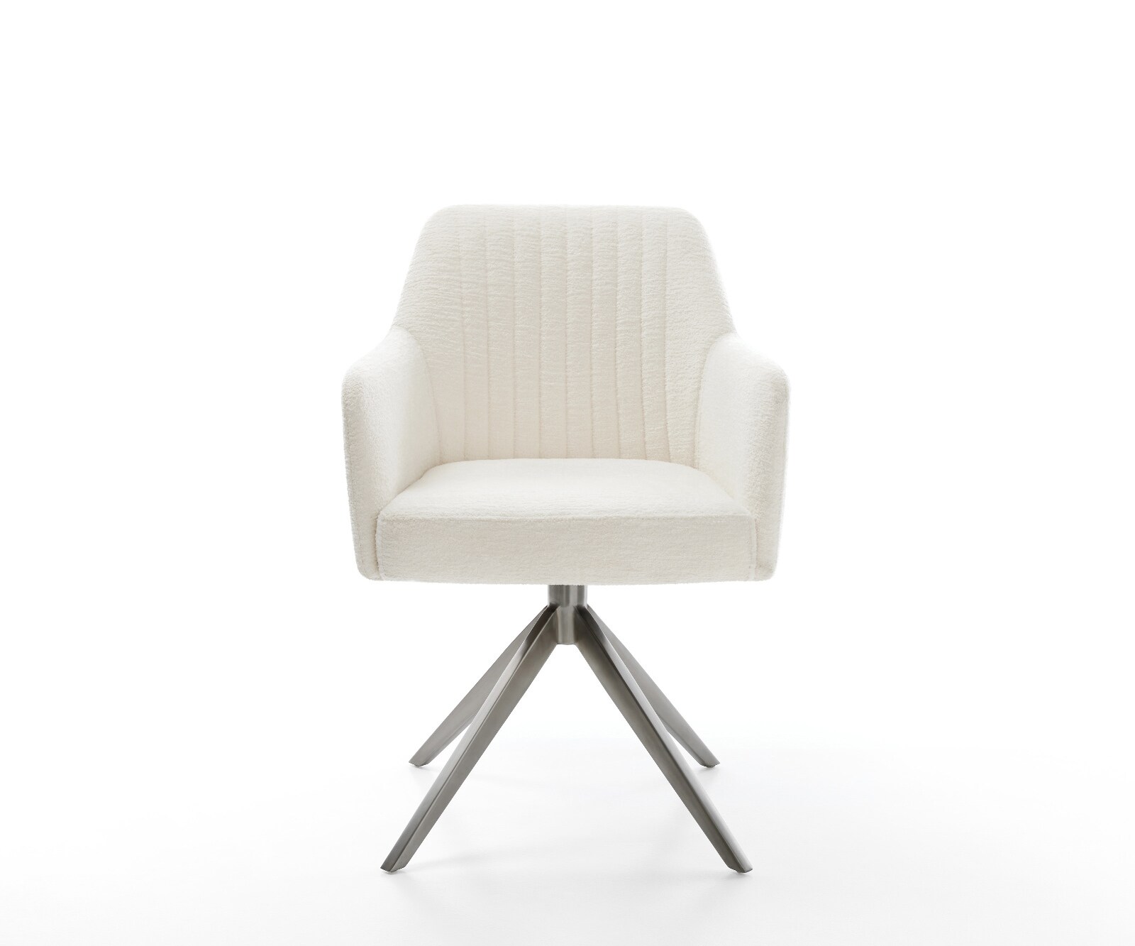 Chaise-pivotante Greg-Flex bouclé doux beige pied croisé large grafiete pivotement sur 360° fonction bascule resorts ensachés 2