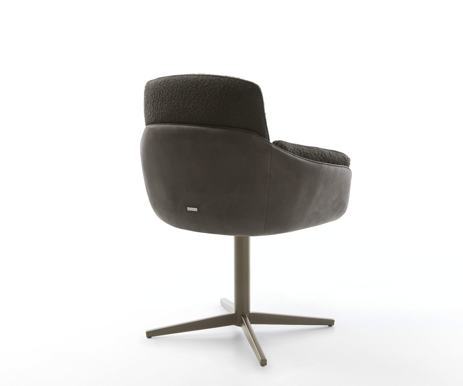 Chaise-pivotante Luan-Flex avec accoudoirs tissu mixte noir pied de chaise 4 branches aspect titane pivotement sur 360° 4 Chaise-pivotante Luan-Flex avec accoudoirs tissu mixte noir pied de chaise 4 branches aspect titane pivotement sur 360° 4